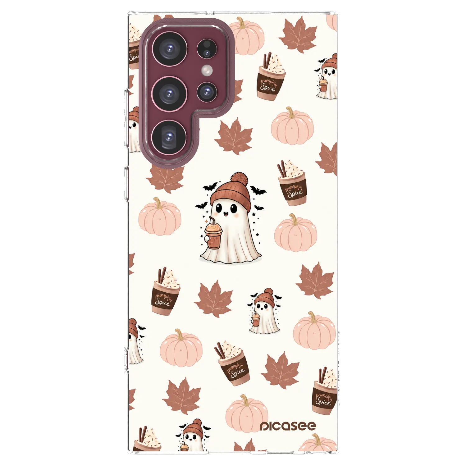 Picasee silikonový průhledný obal pro Samsung Galaxy S22 Ultra 5G - Pumpkin spice