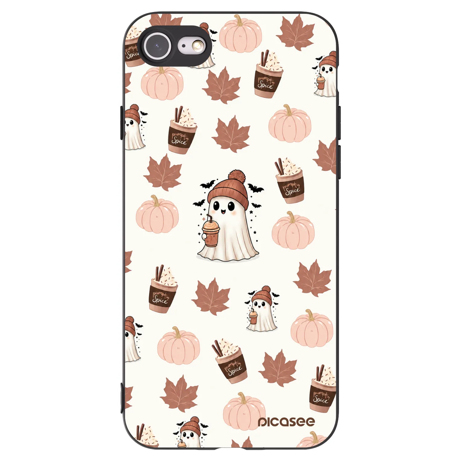 Picasee silikonový černý obal pro Apple iPhone SE 2022 - Pumpkin spice