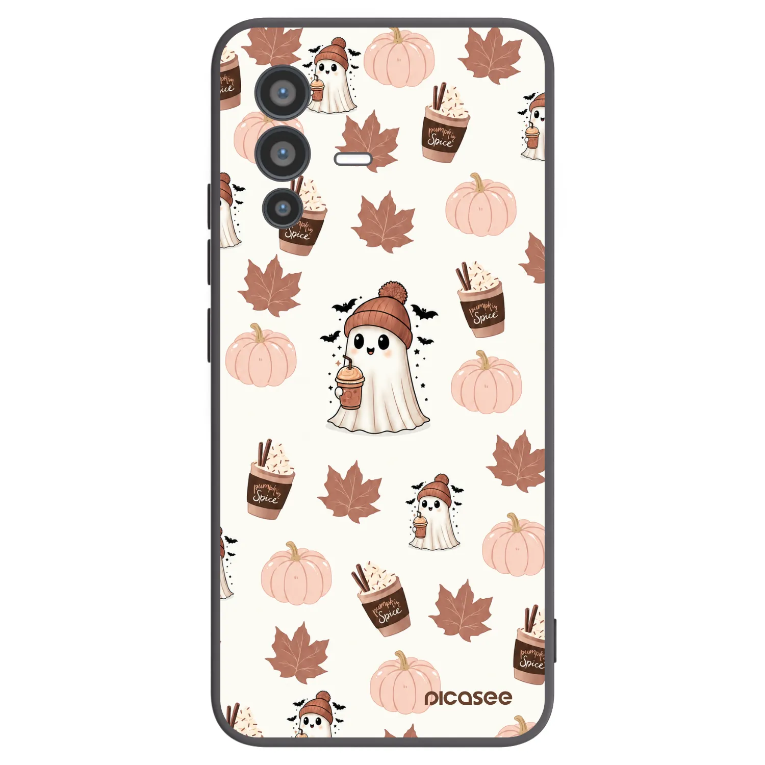 Picasee silikonový černý obal pro Vivo V23 5G - Pumpkin spice