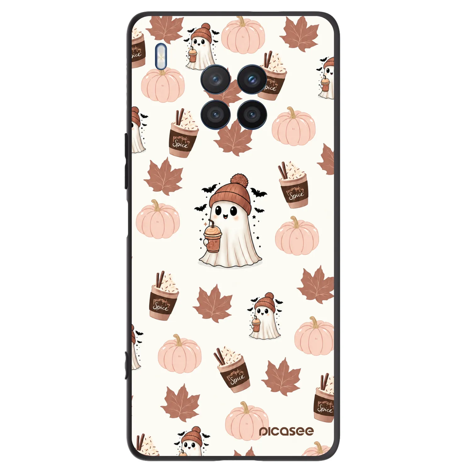 Picasee silikonový černý obal pro Honor 50 Lite - Pumpkin spice