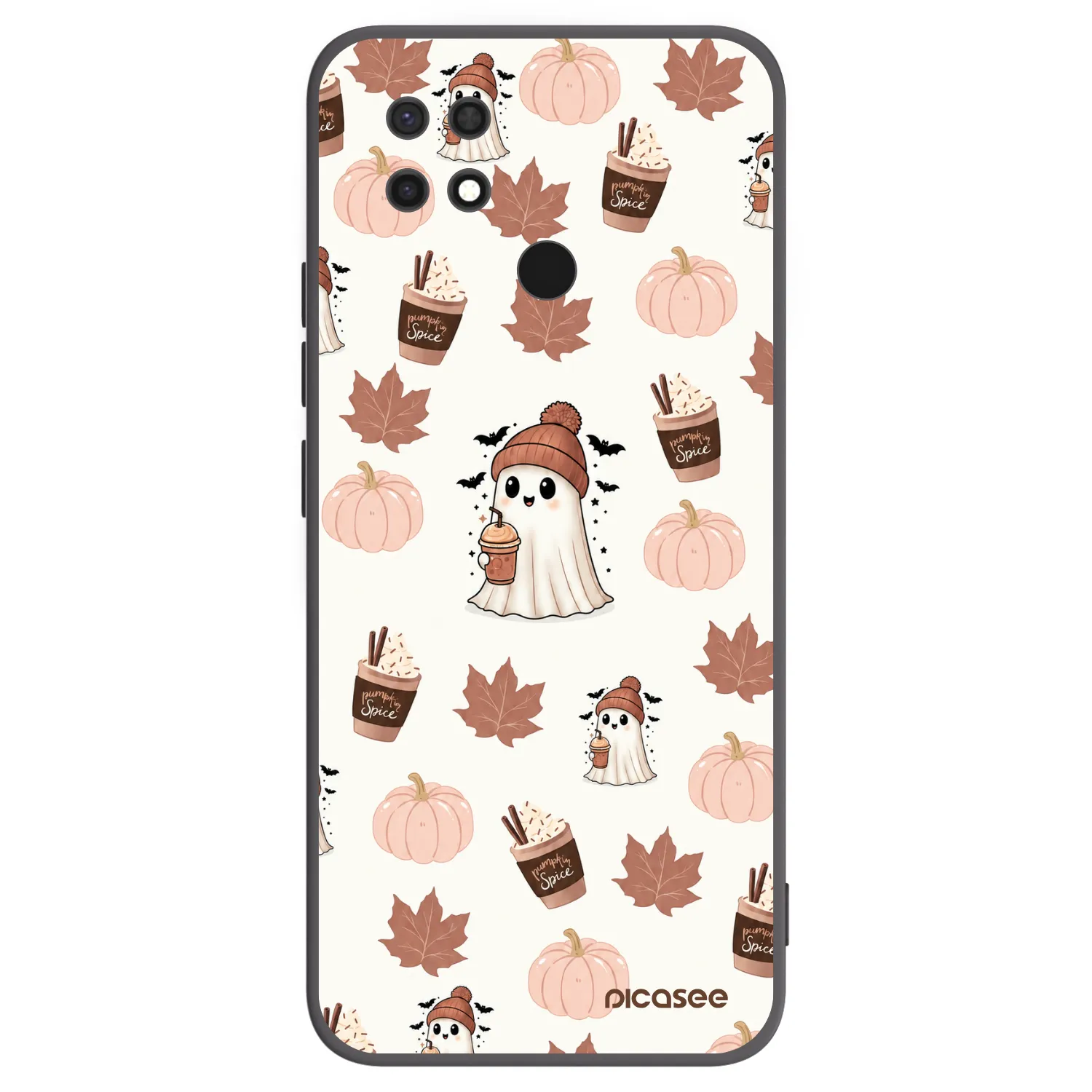 Picasee silikonový černý obal pro Xiaomi Redmi 10C - Pumpkin spice