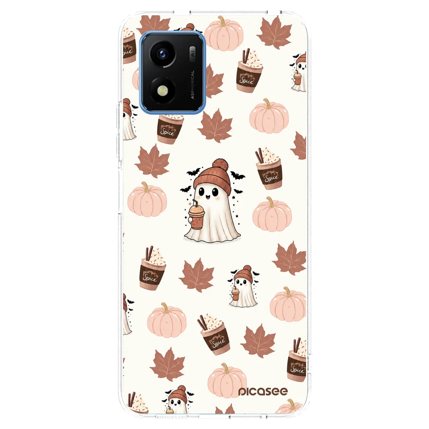 Picasee silikonový průhledný obal pro Vivo Y01 - Pumpkin spice