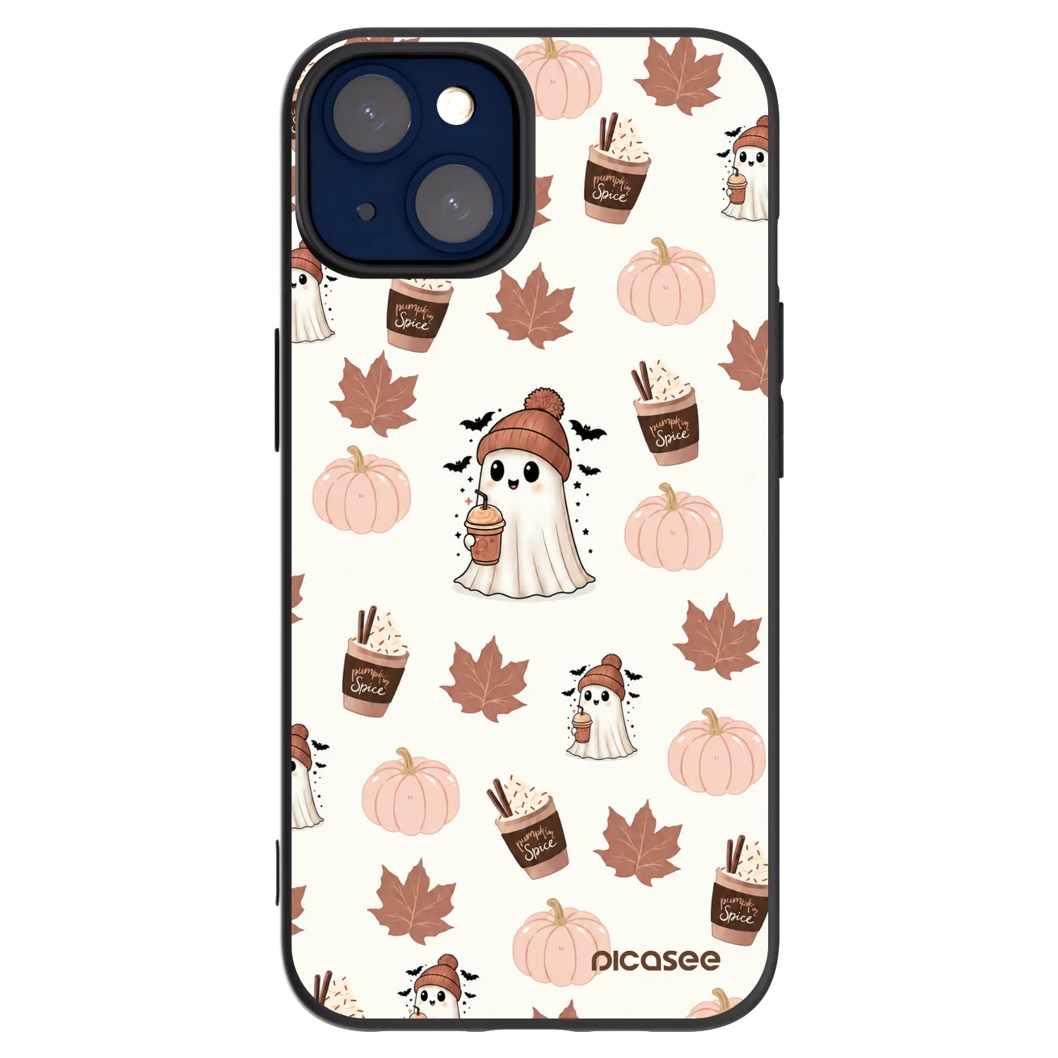 Picasee silikonový černý obal pro Apple iPhone 14 - Pumpkin spice