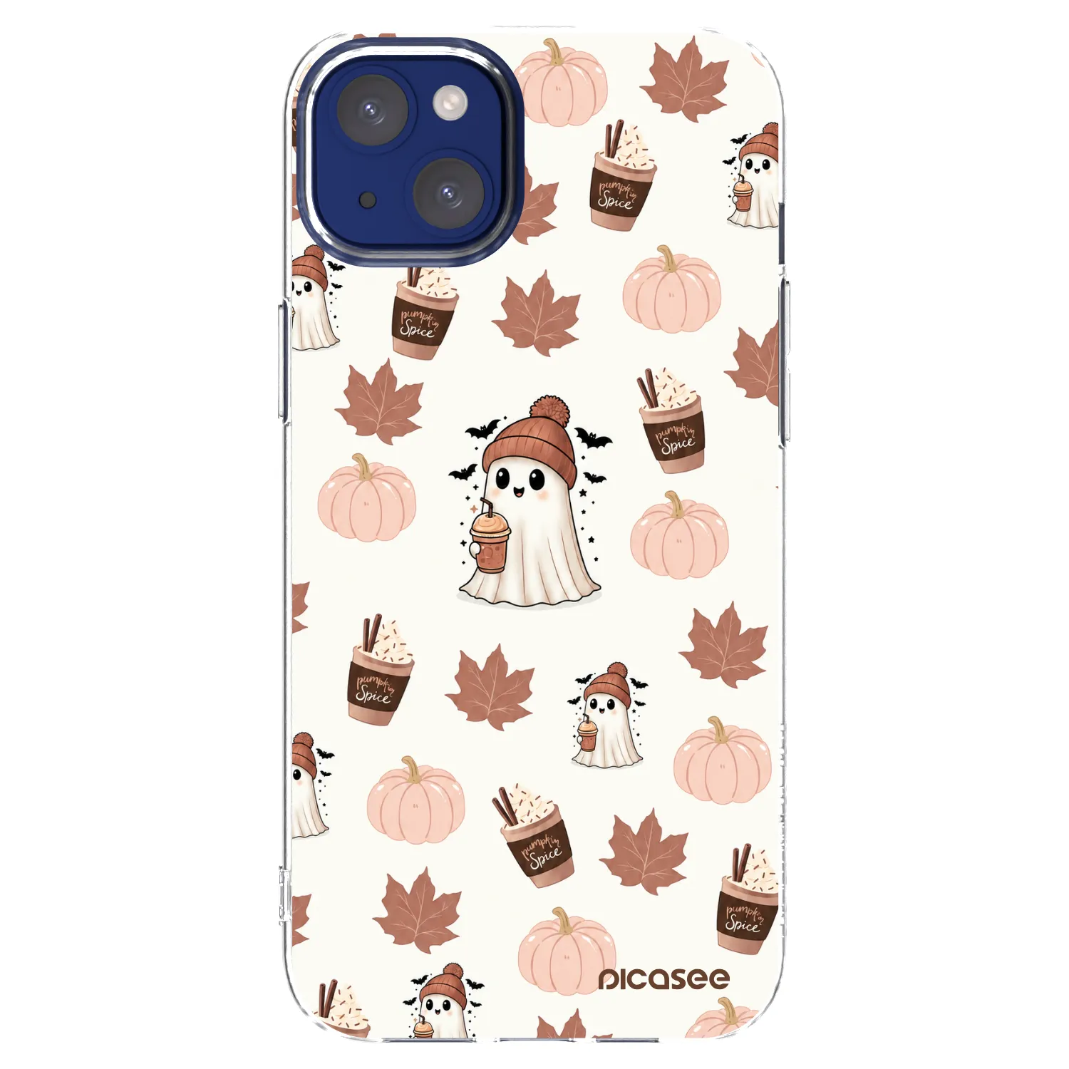 Picasee silikonový průhledný obal pro Apple iPhone 14 Plus - Pumpkin spice