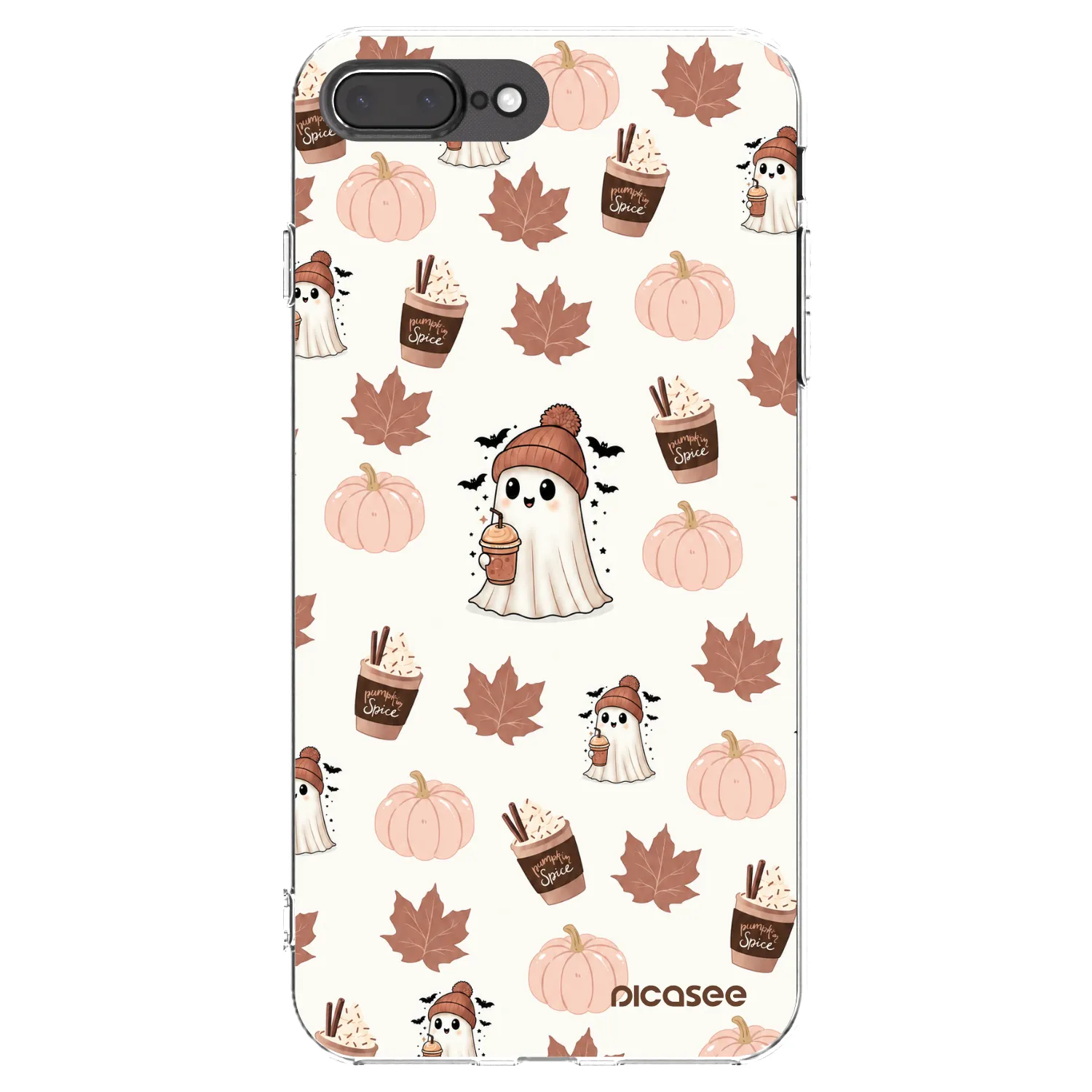 Picasee silikonový průhledný obal pro Apple iPhone 8 Plus - Pumpkin spice