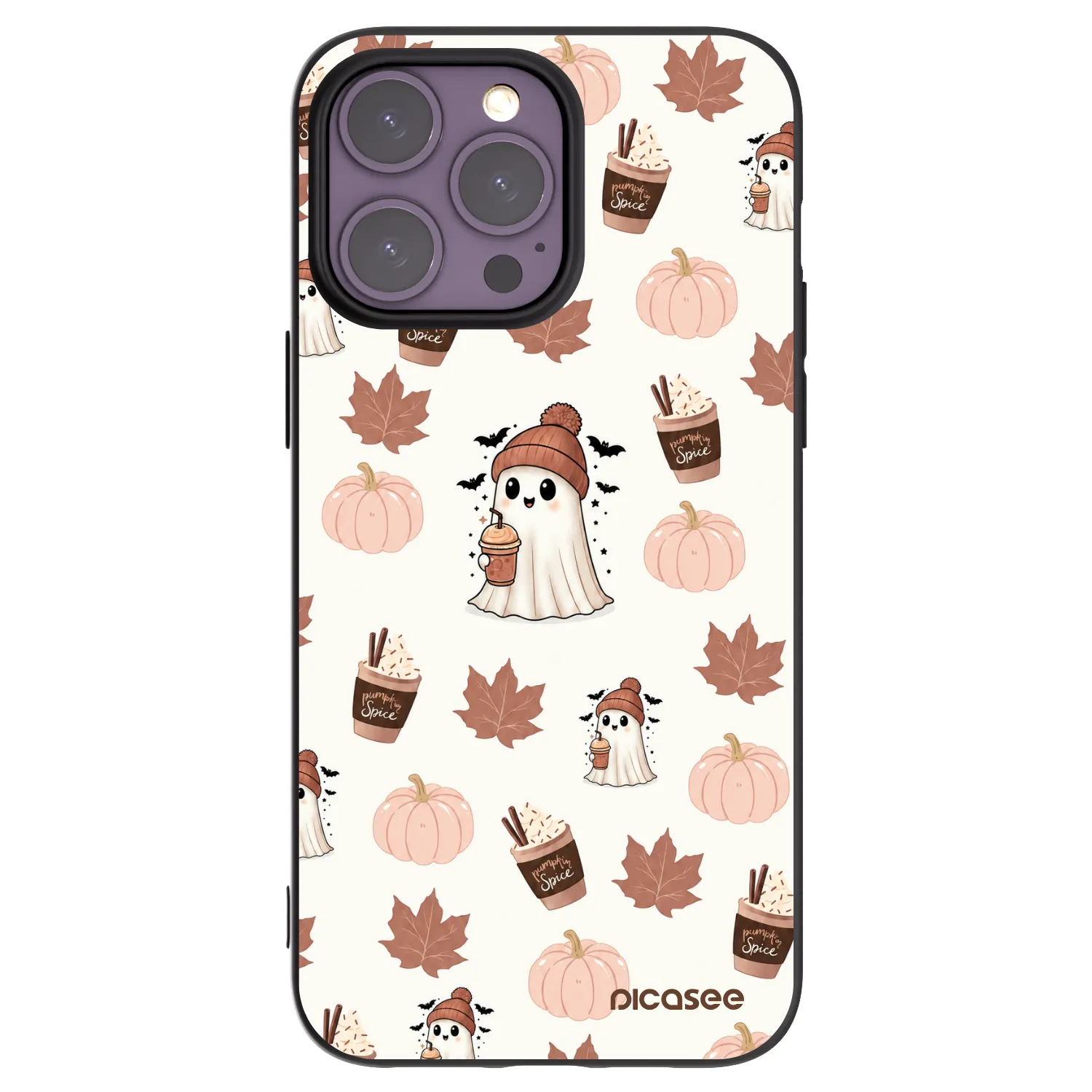 Picasee silikonový černý obal pro Apple iPhone 14 Pro Max - Pumpkin spice