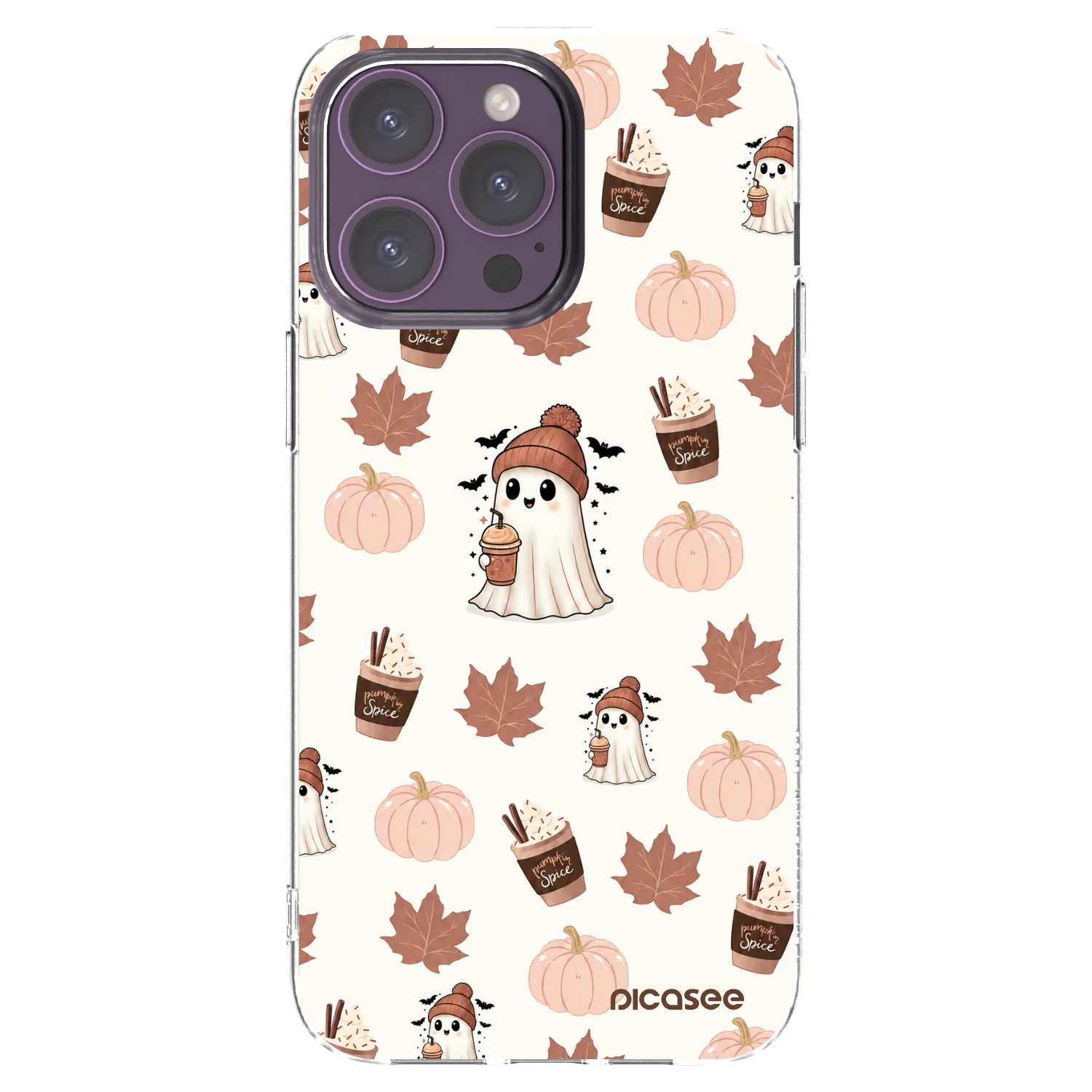 Picasee silikonový průhledný obal pro Apple iPhone 14 Pro Max - Pumpkin spice
