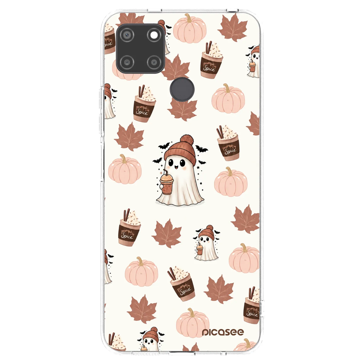 Picasee silikonový průhledný obal pro Realme C21Y - Pumpkin spice