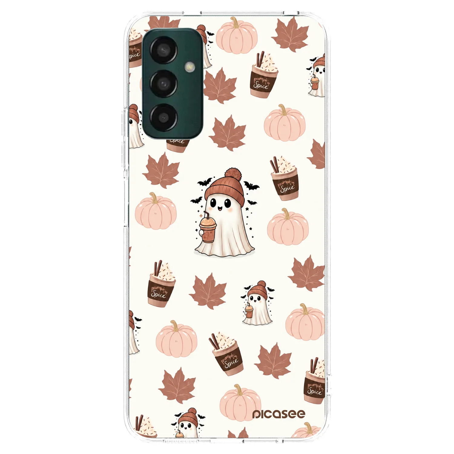 Picasee silikonový průhledný obal pro Samsung Galaxy M13 M135F - Pumpkin spice