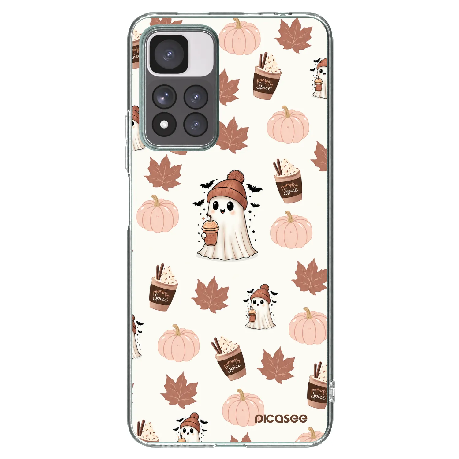 Picasee silikonový průhledný obal pro Xiaomi Redmi Note 11 Pro+ 5G - Pumpkin spice