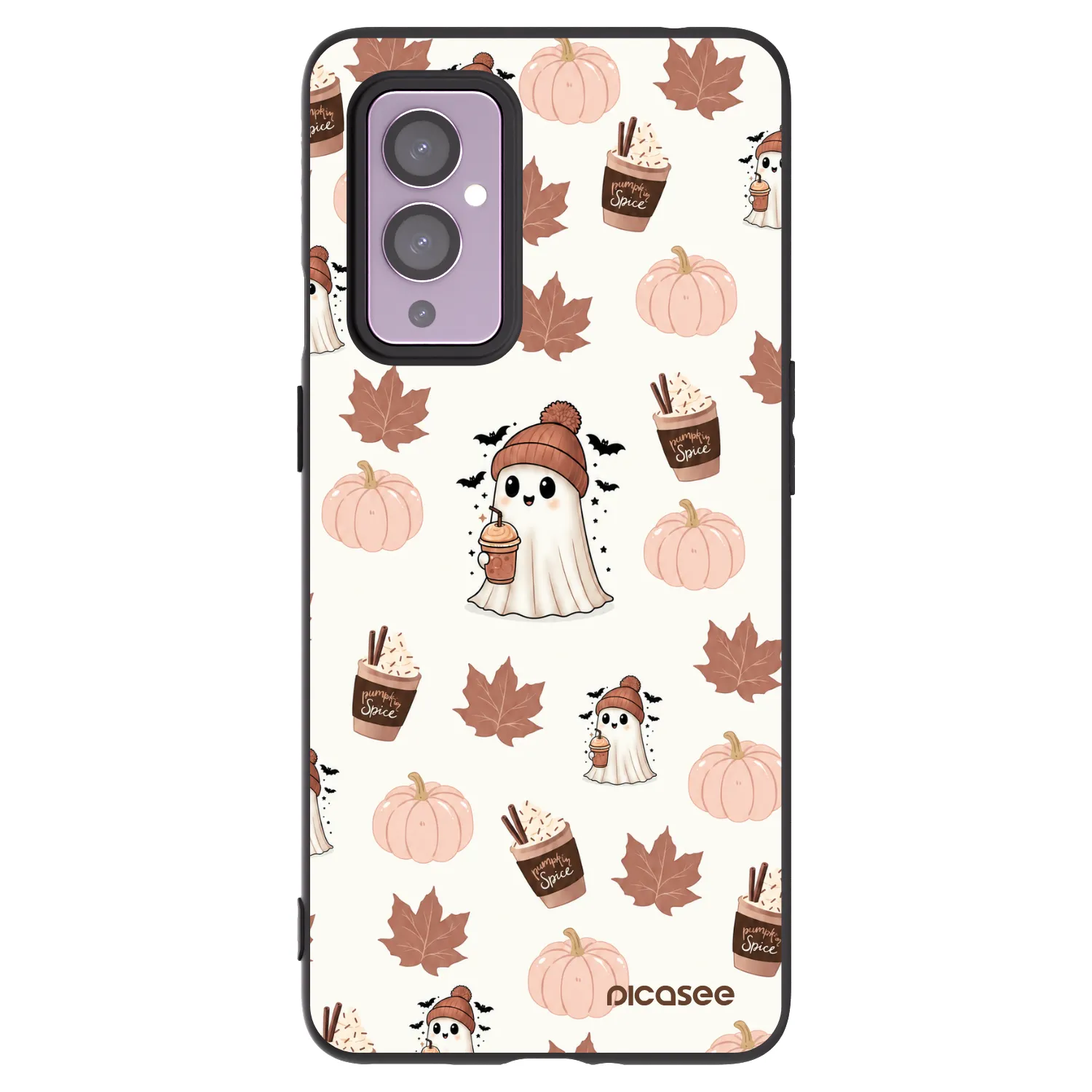 Picasee silikonový černý obal pro OnePlus 9 - Pumpkin spice