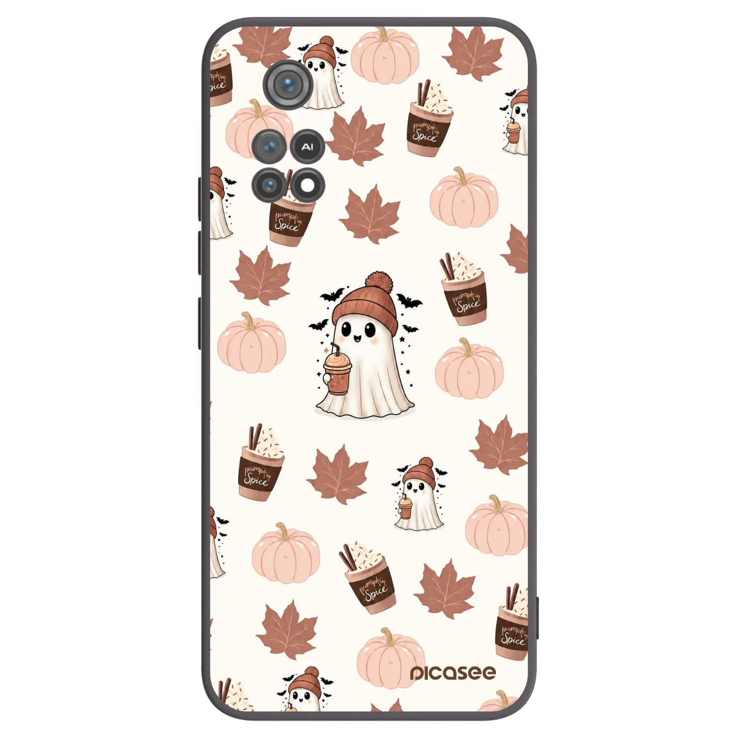 Picasee silikonový černý obal pro Xiaomi Poco M4 Pro - Pumpkin spice