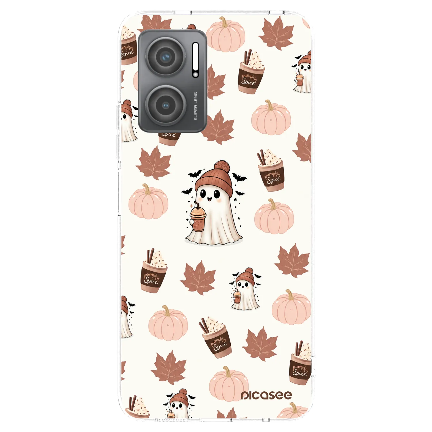 Picasee silikonový průhledný obal pro Xiaomi Redmi 10 5G - Pumpkin spice