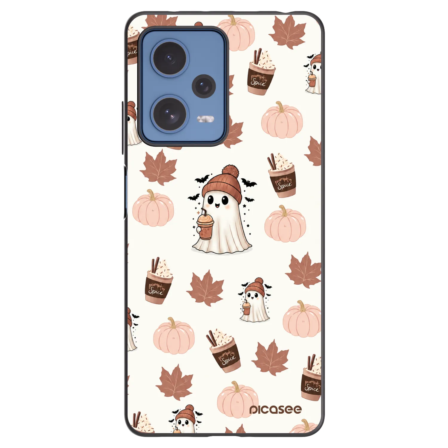 Picasee silikonový černý obal pro Xiaomi Redmi Note 12 Pro 5G - Pumpkin spice