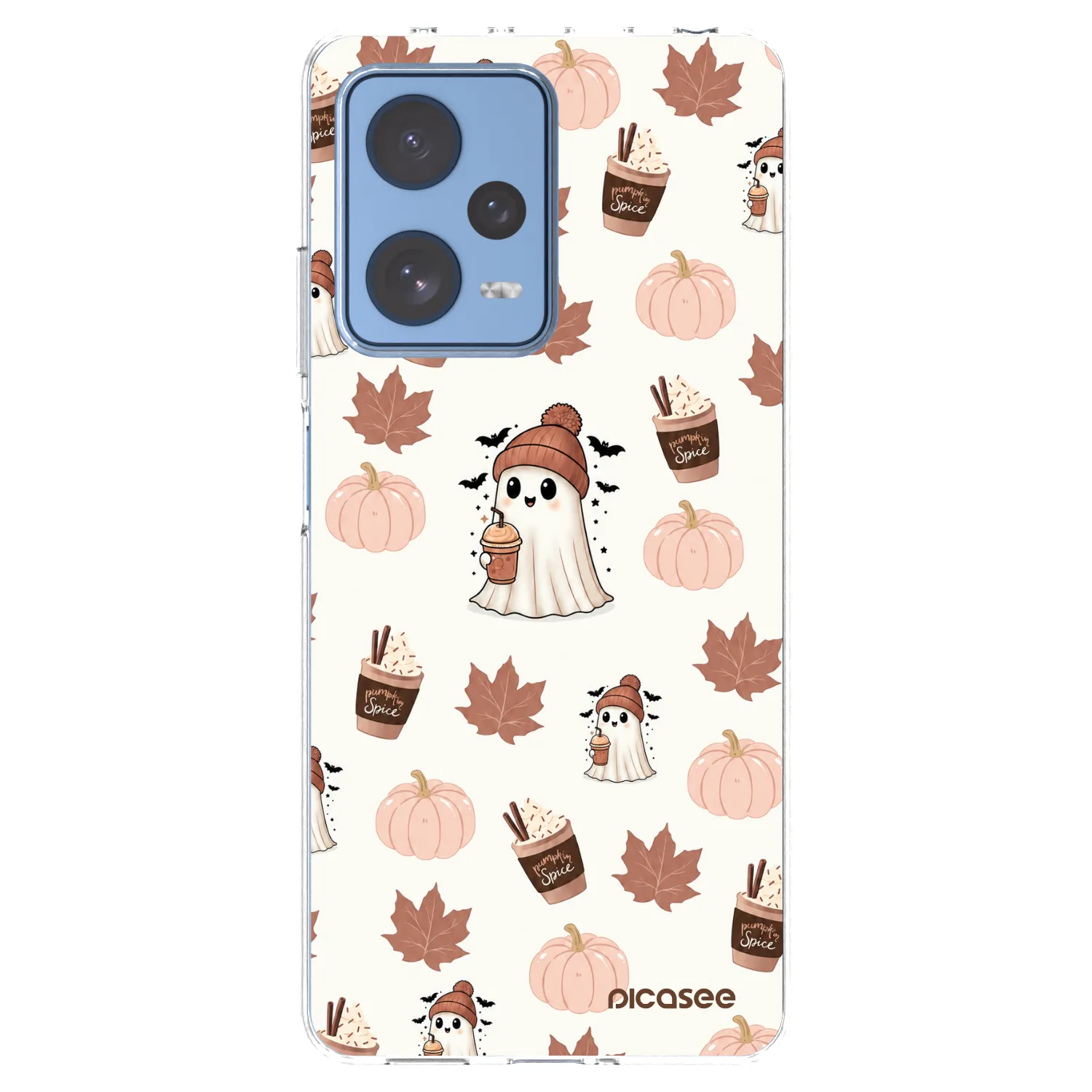 Picasee silikonový průhledný obal pro Xiaomi Redmi Note 12 Pro 5G - Pumpkin spice