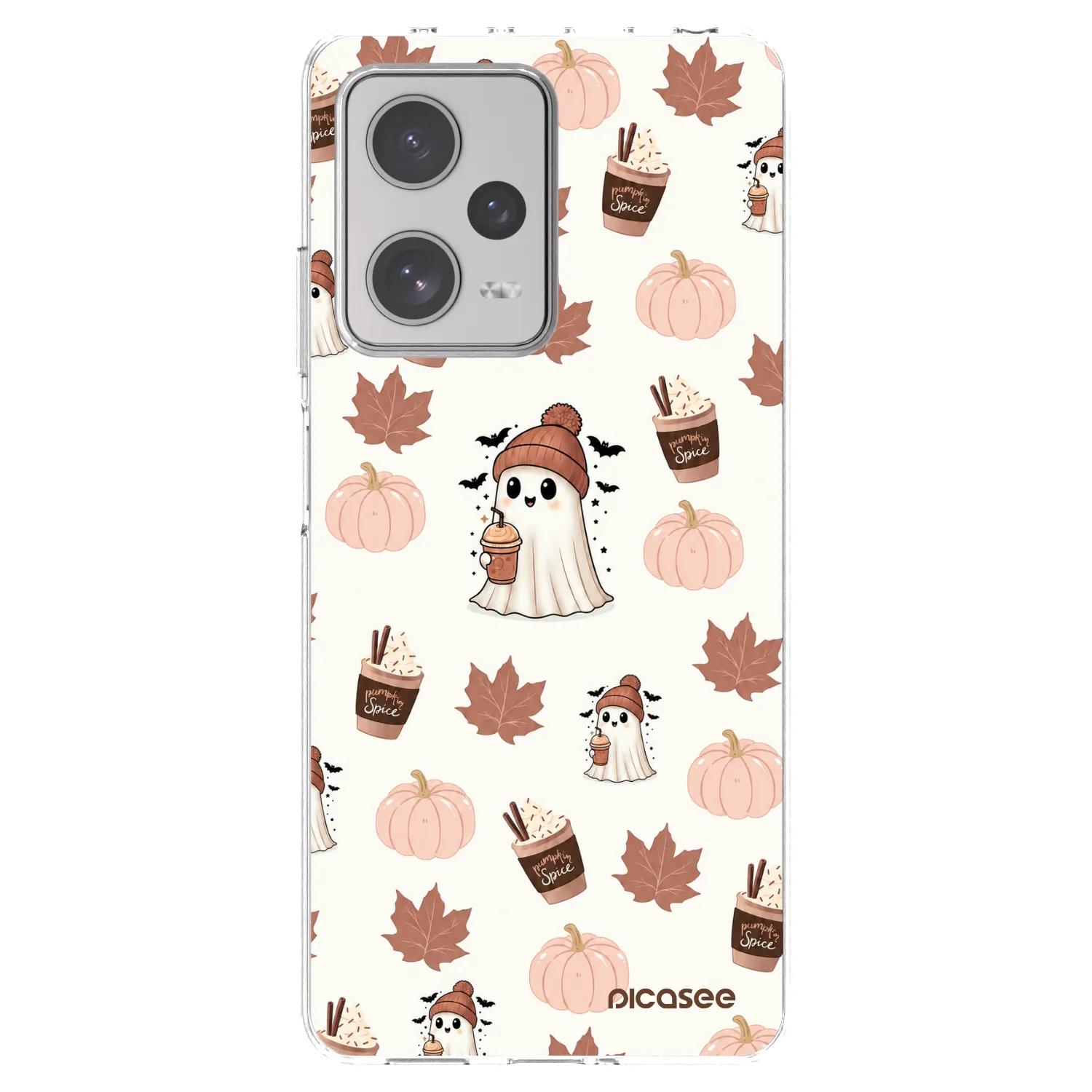 Picasee silikonový průhledný obal pro Xiaomi Redmi Note 12 Pro+ 5G - Pumpkin spice