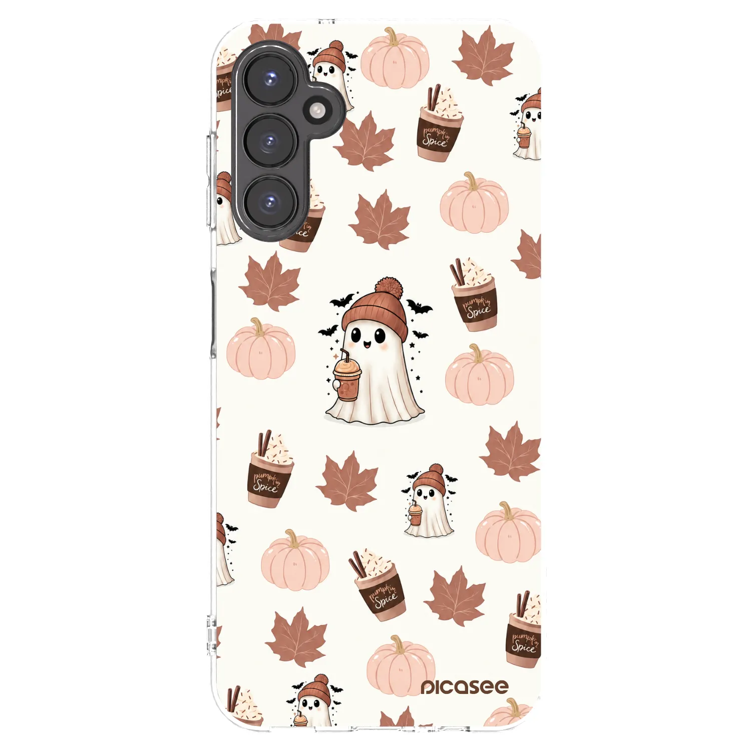 Picasee silikonový průhledný obal pro Samsung Galaxy A14 4G A145R - Pumpkin spice