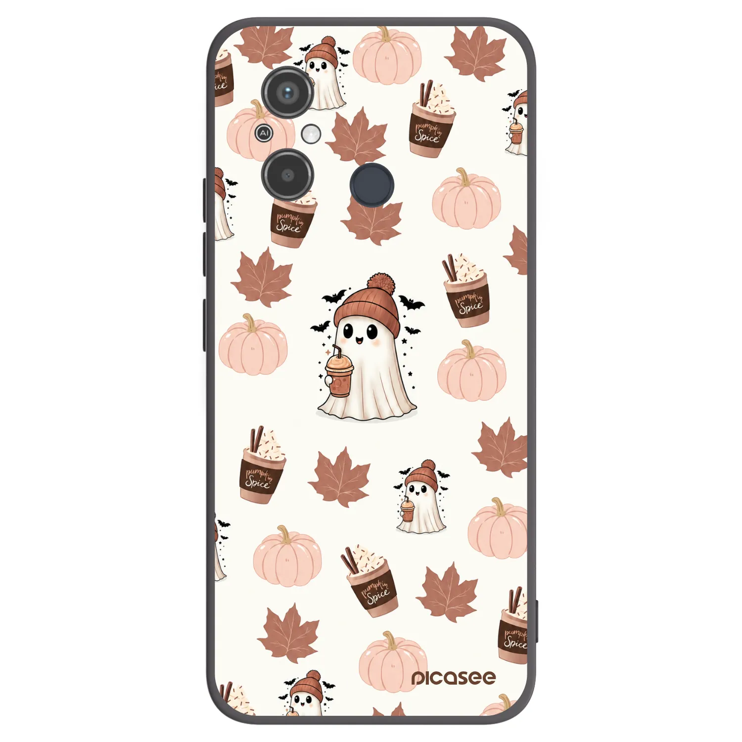 Picasee silikonový černý obal pro Xiaomi Redmi 12C - Pumpkin spice