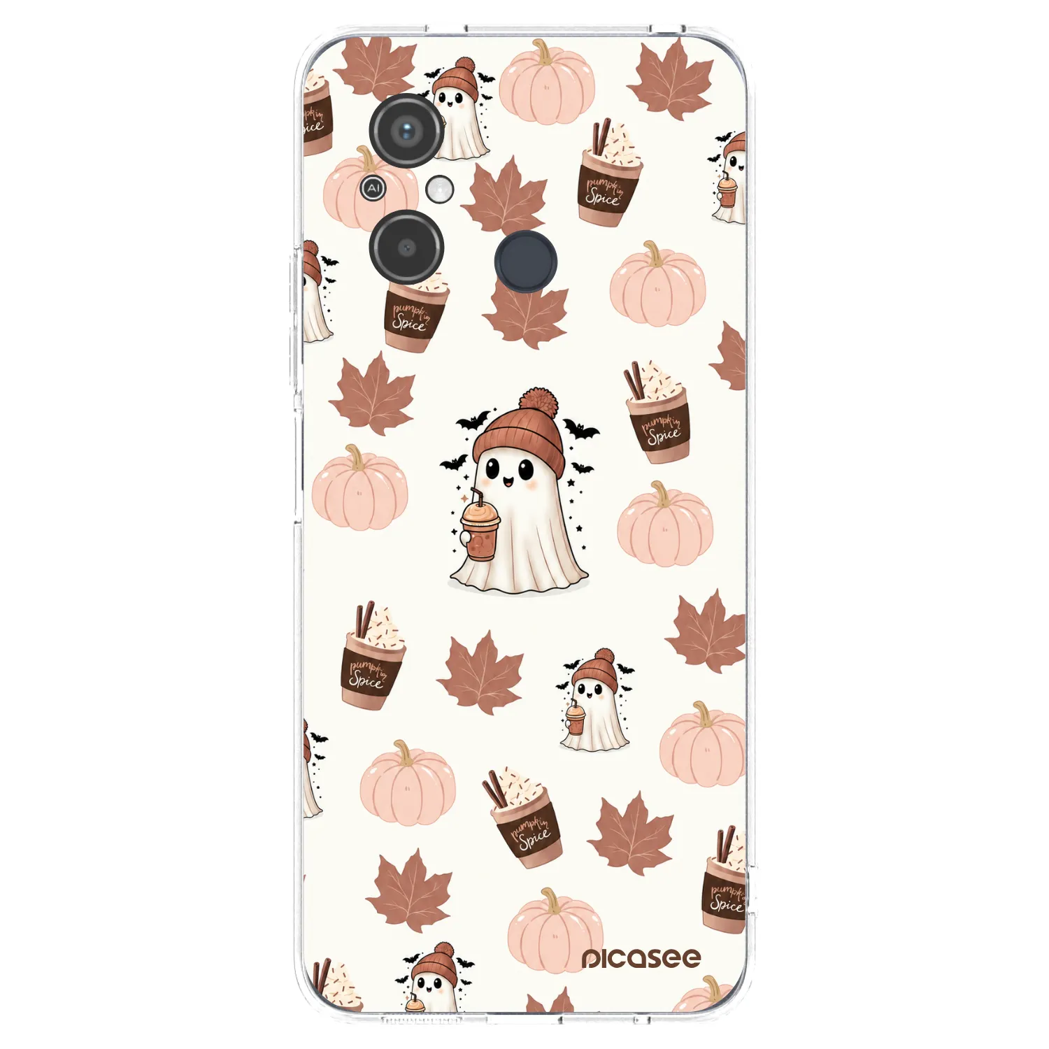 Picasee silikonový průhledný obal pro Xiaomi Redmi 12C - Pumpkin spice