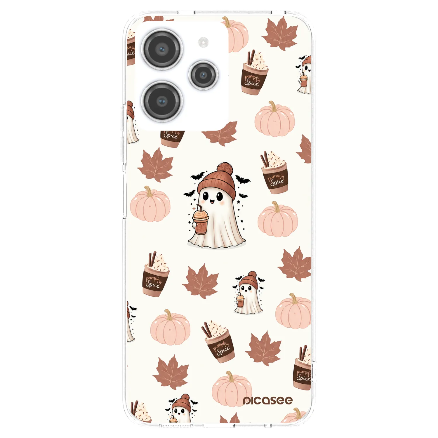 Picasee silikonový průhledný obal pro Xiaomi Redmi 12 4G - Pumpkin spice
