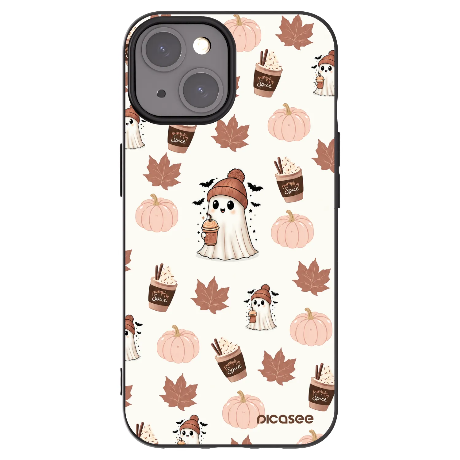 Picasee silikonový černý obal pro Apple iPhone 15 - Pumpkin spice