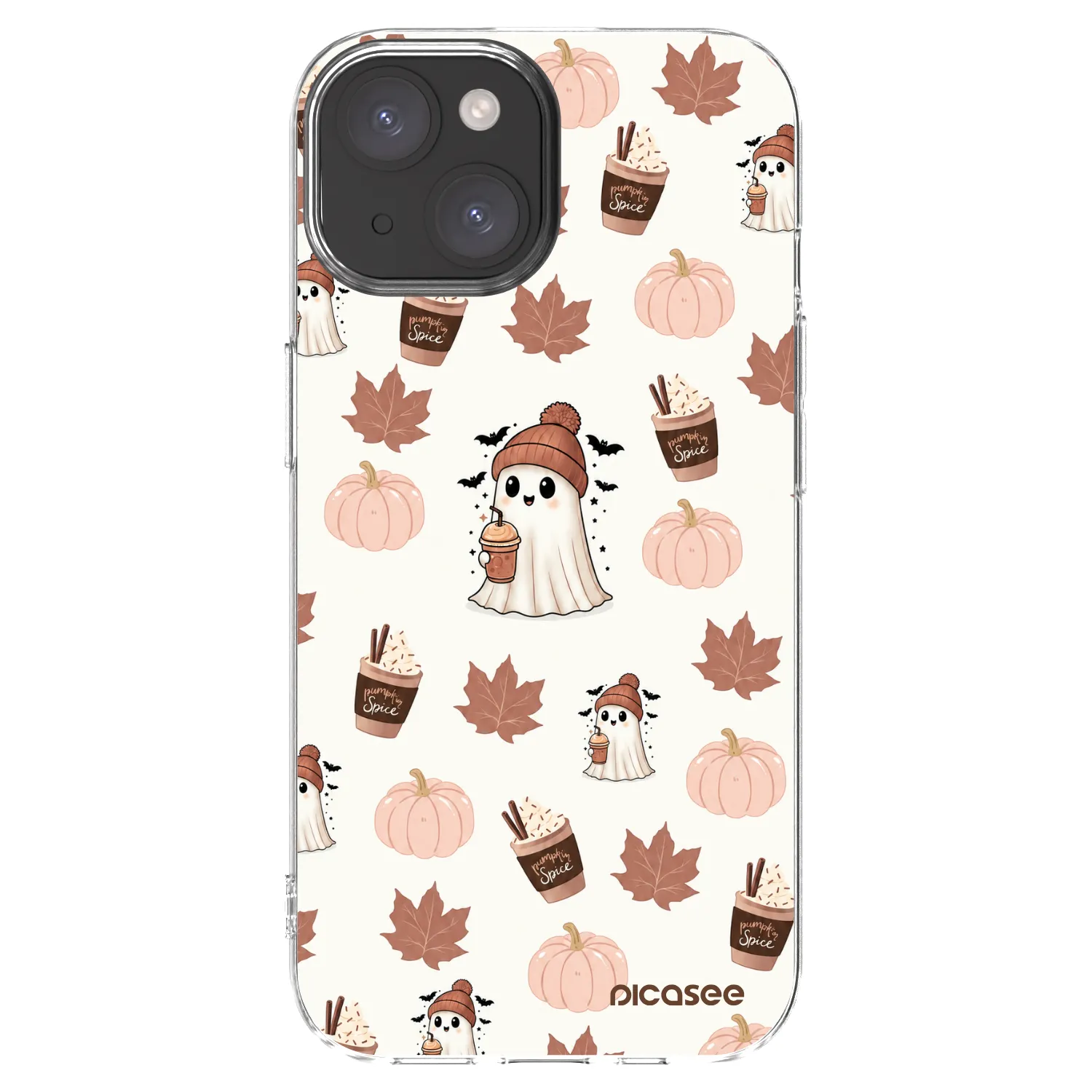Picasee silikonový průhledný obal pro Apple iPhone 15 - Pumpkin spice
