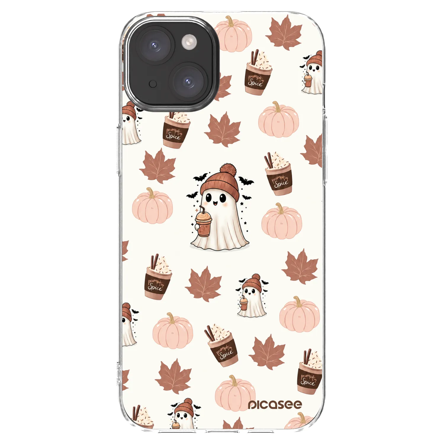 Picasee silikonový průhledný obal pro Apple iPhone 15 Plus - Pumpkin spice