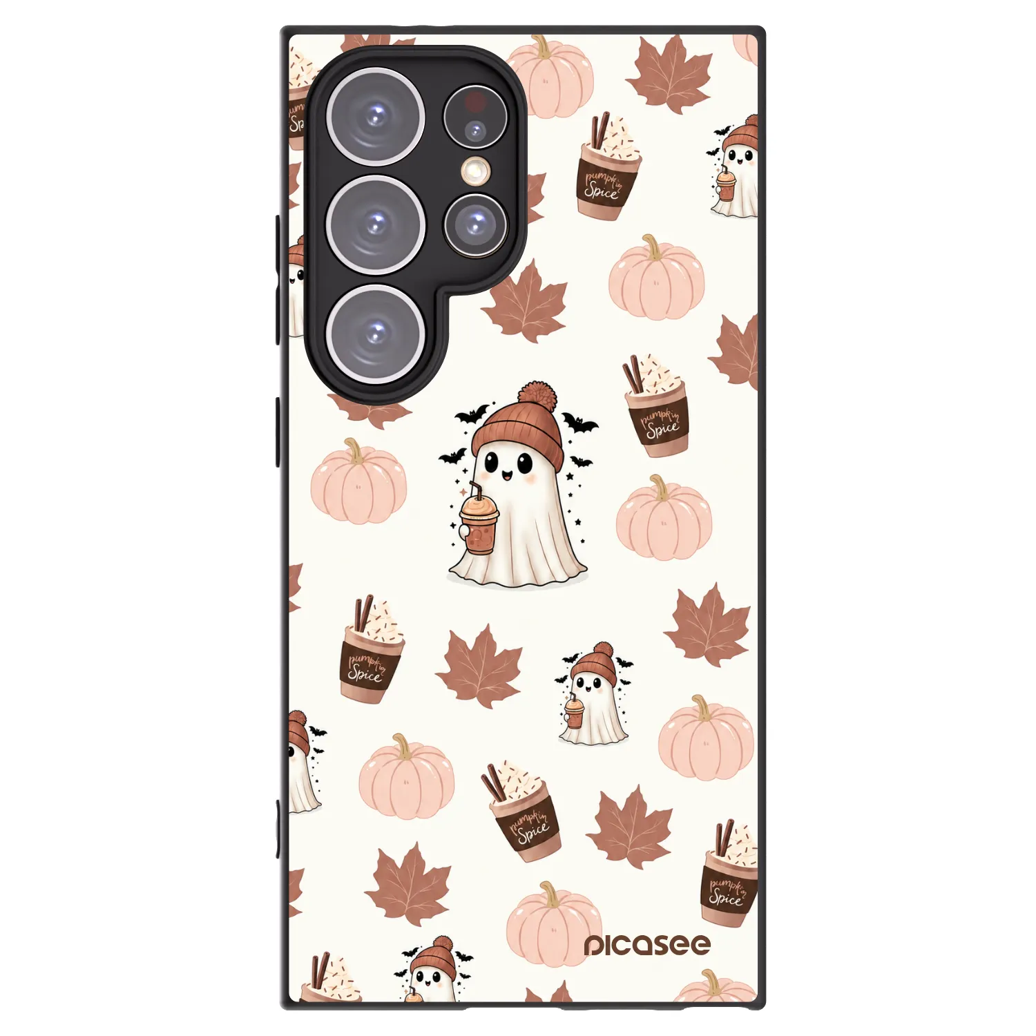 Picasee silikonový černý obal pro Samsung Galaxy S24 Ultra S928B 5G - Pumpkin spice