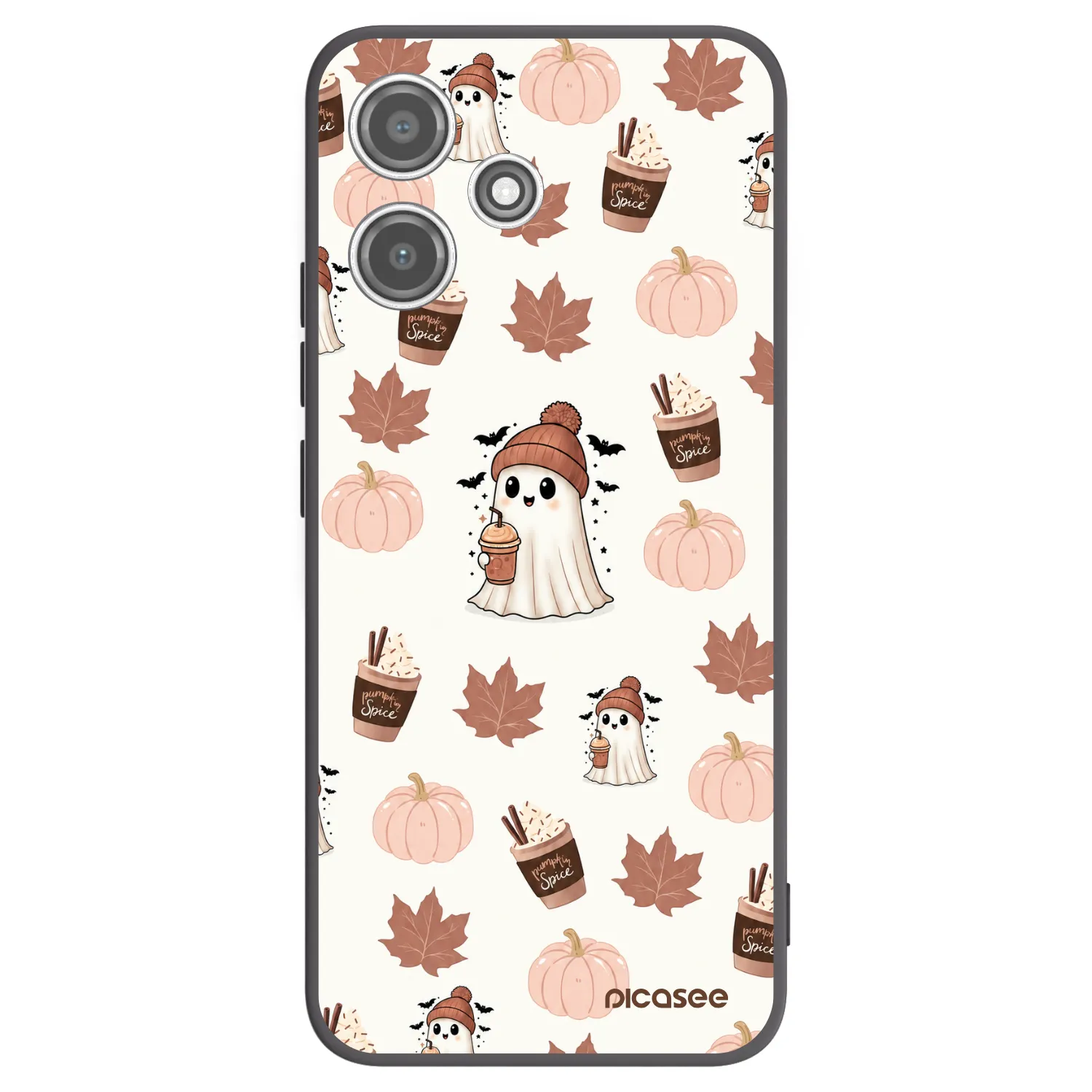Picasee silikonový černý obal pro Xiaomi Redmi 12 5G - Pumpkin spice