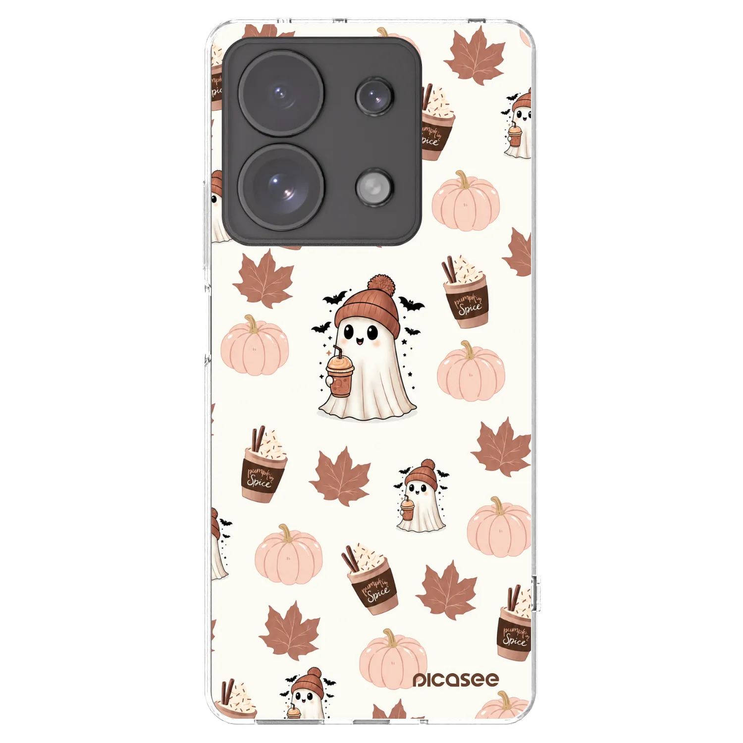 Picasee silikonový průhledný obal pro Xiaomi Redmi Note 13 Pro 4G - Pumpkin spice