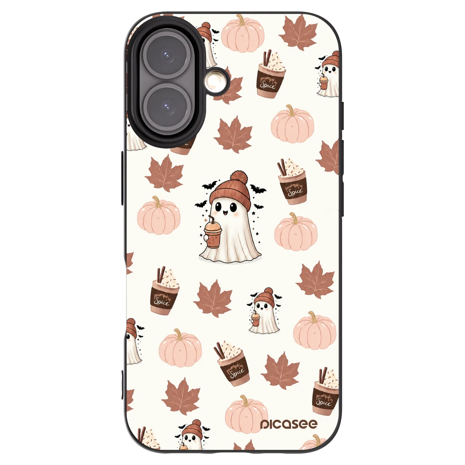 Picasee silikonový černý obal pro Apple iPhone 16 - Pumpkin spice