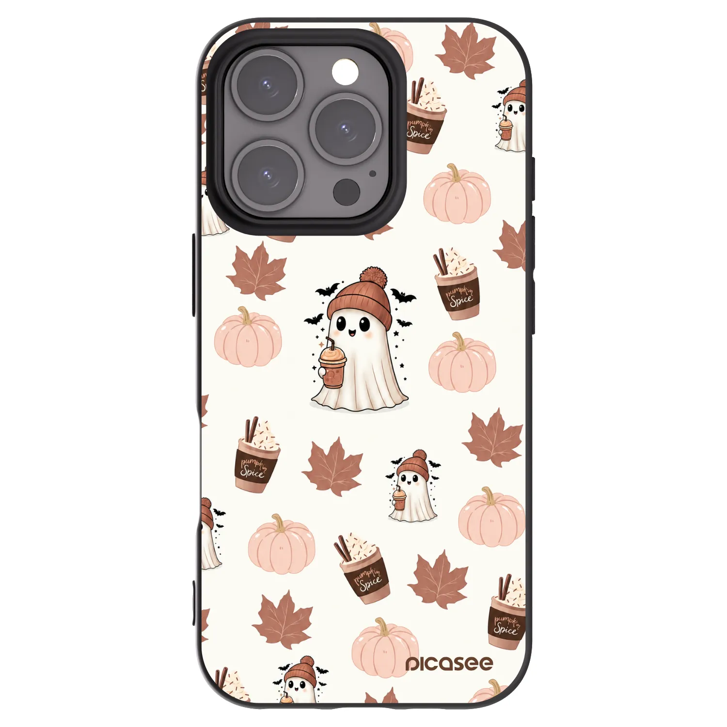 Picasee silikonový černý obal pro Apple iPhone 16 Pro - Pumpkin spice