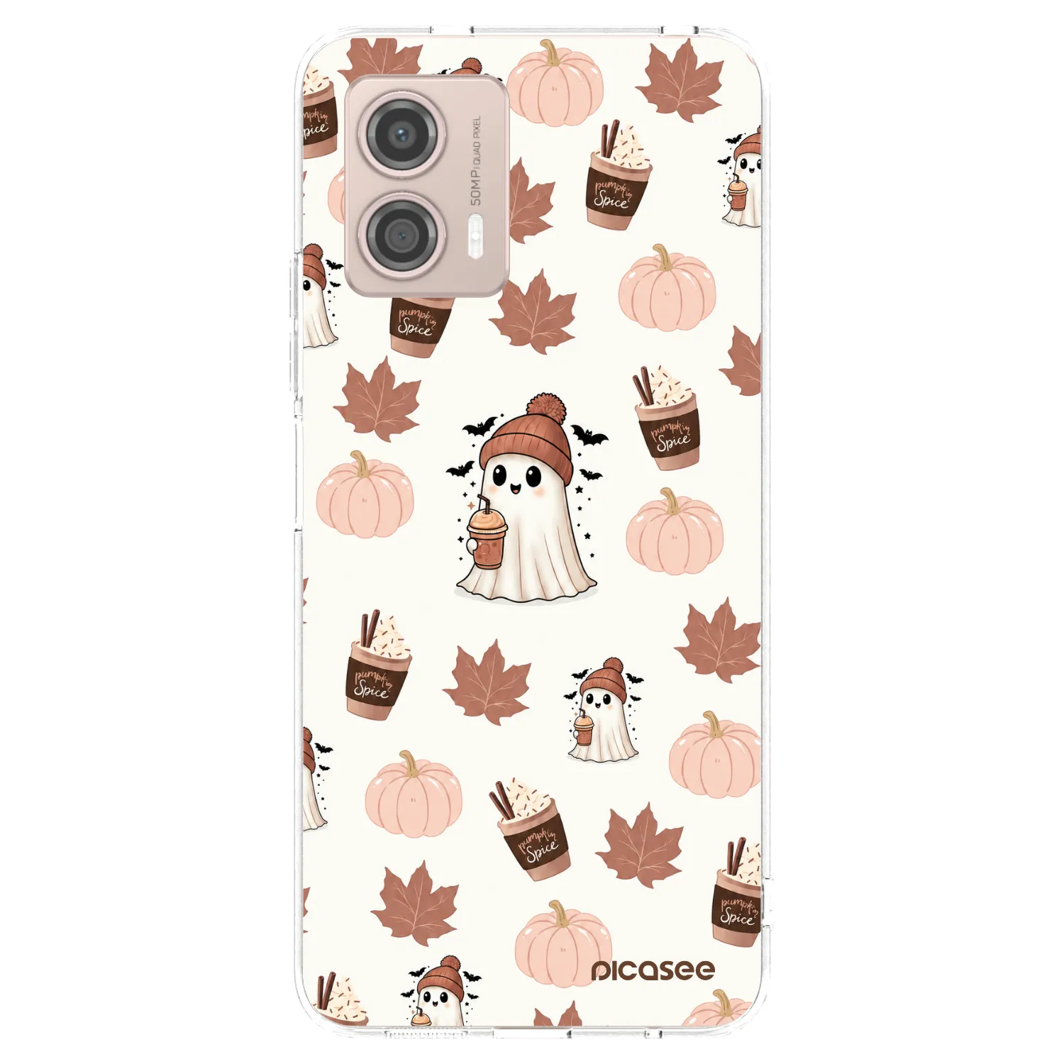 Picasee silikonový průhledný obal pro Motorola Moto G53 5G - Pumpkin spice
