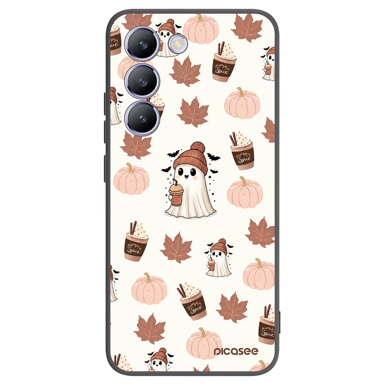 Picasee silikonový černý obal pro Vivo V40 SE 5G - Pumpkin spice