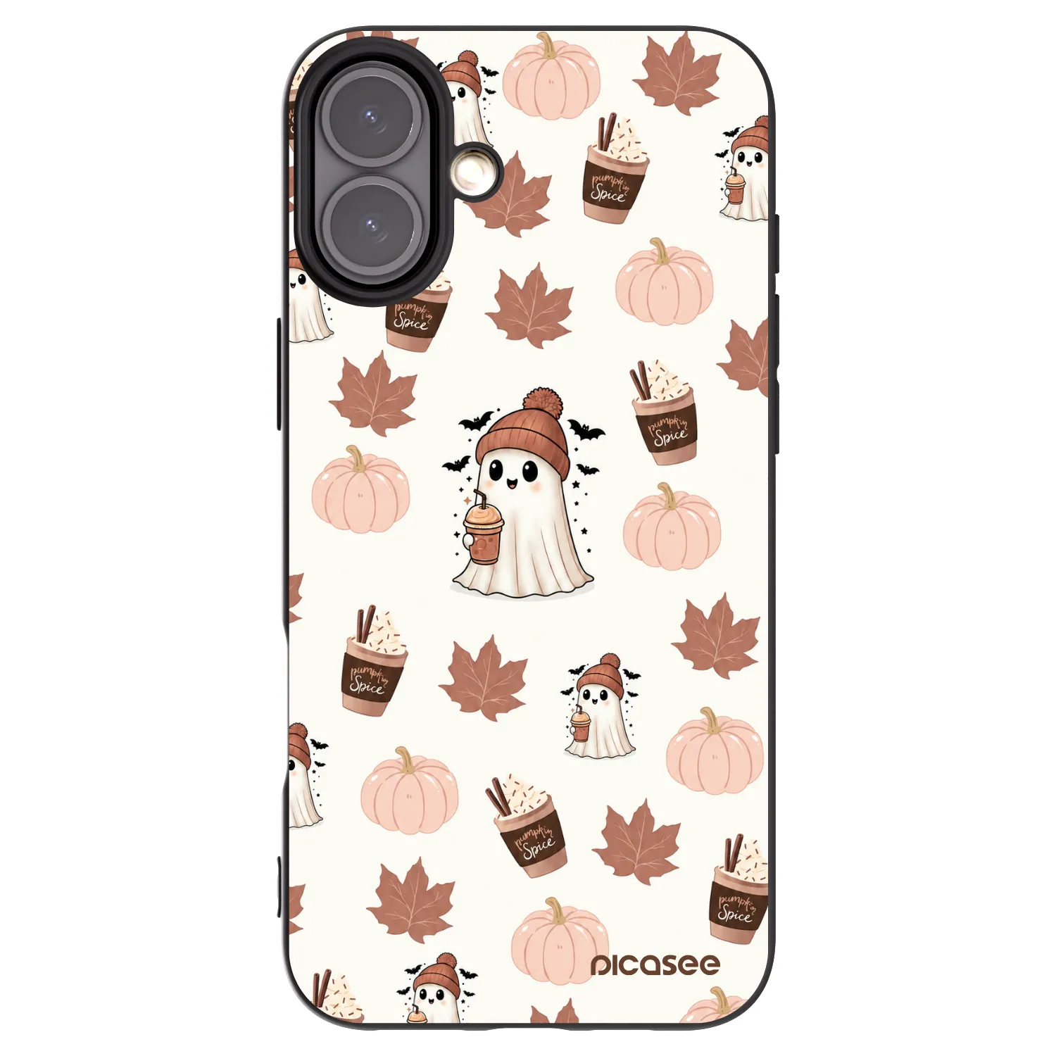 Picasee silikonový černý obal pro Apple iPhone 16 Plus - Pumpkin spice