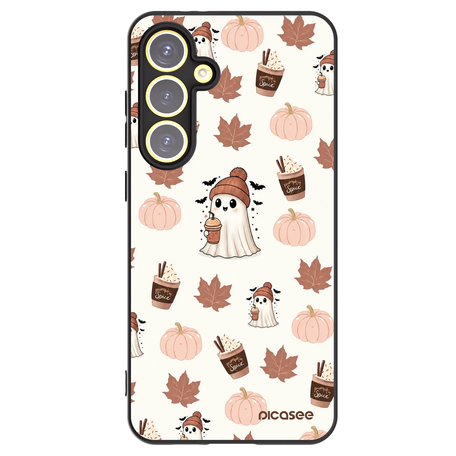 Picasee silikonový černý obal pro Samsung Galaxy S24 FE S721B - Pumpkin spice