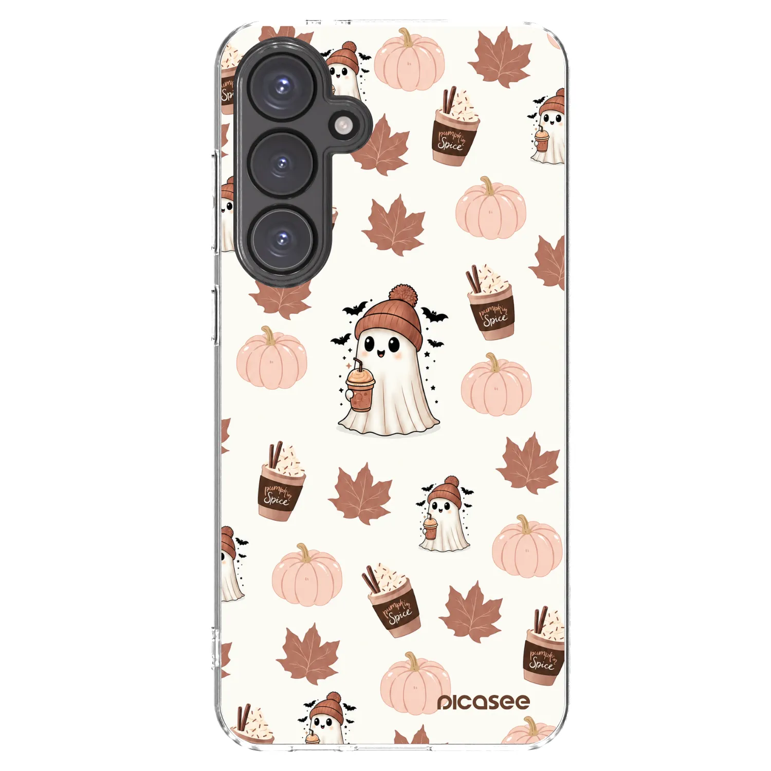 Picasee silikonový průhledný obal pro Samsung Galaxy S24 FE S721B - Pumpkin spice