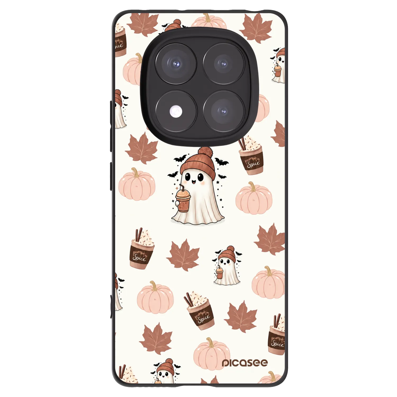 Picasee silikonový černý obal pro Xiaomi Redmi Note 14 Pro+ 5G - Pumpkin spice