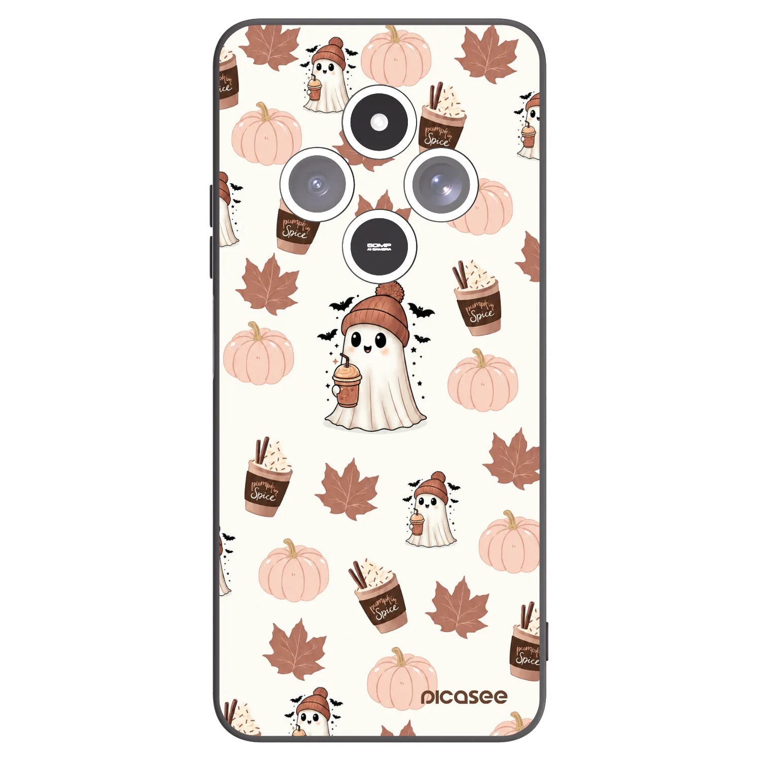 Picasee silikonový černý obal pro Xiaomi Redmi 14C - Pumpkin spice