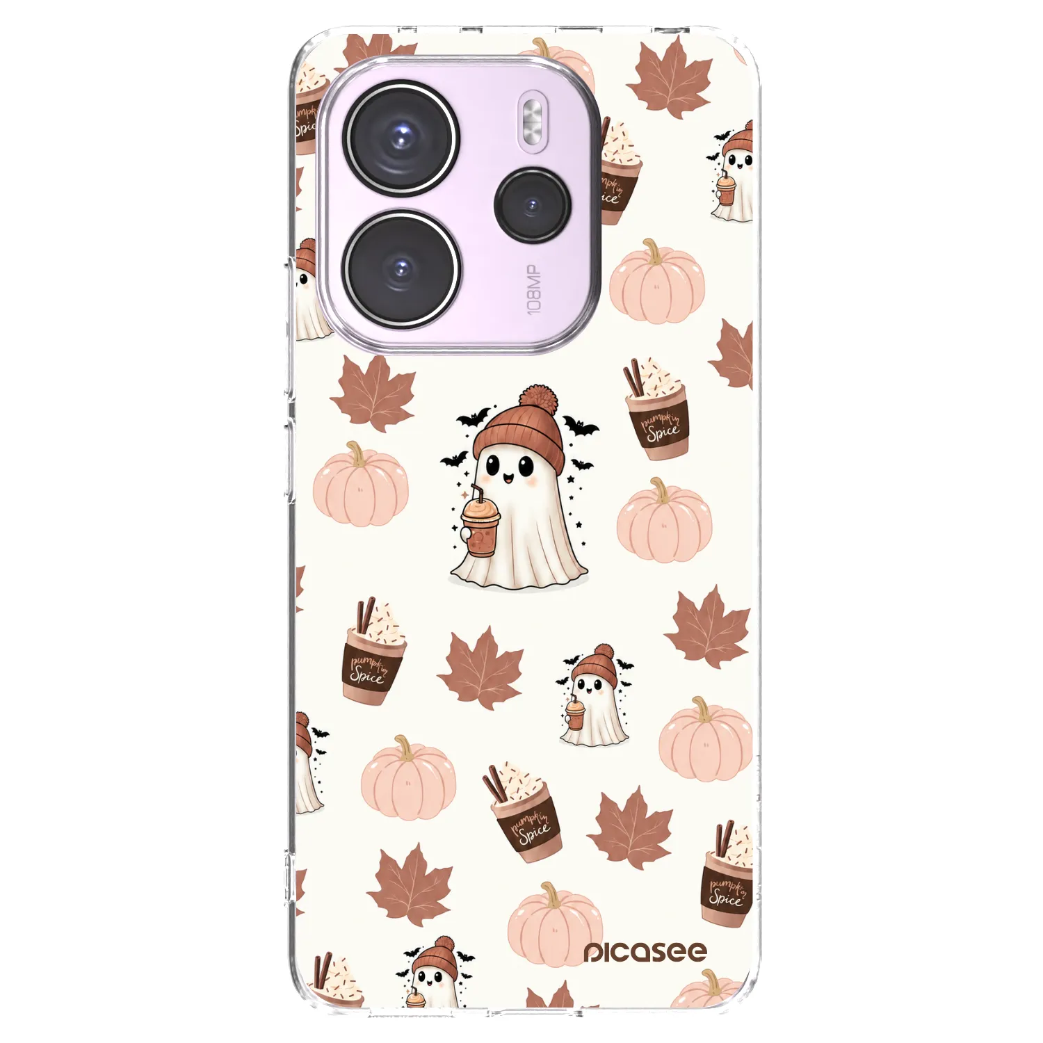 Picasee silikonový průhledný obal pro Xiaomi Redmi Note 14 4G - Pumpkin spice