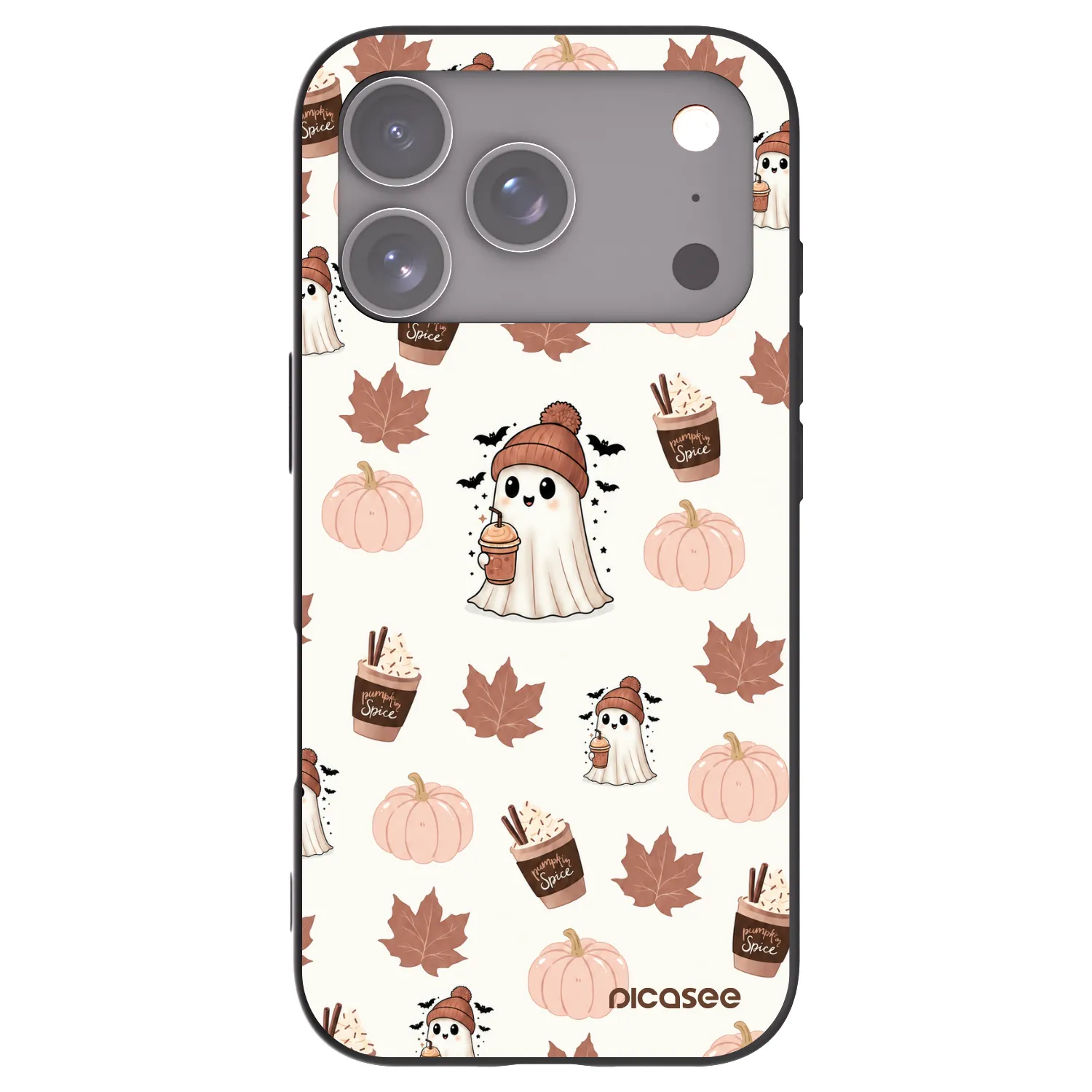 Picasee silikonový černý obal pro Apple iPhone 17 Pro - Pumpkin spice
