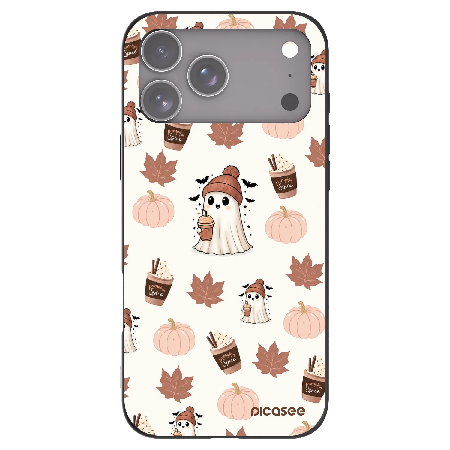 Picasee silikonový černý obal pro Apple iPhone 17 Pro Max - Pumpkin spice