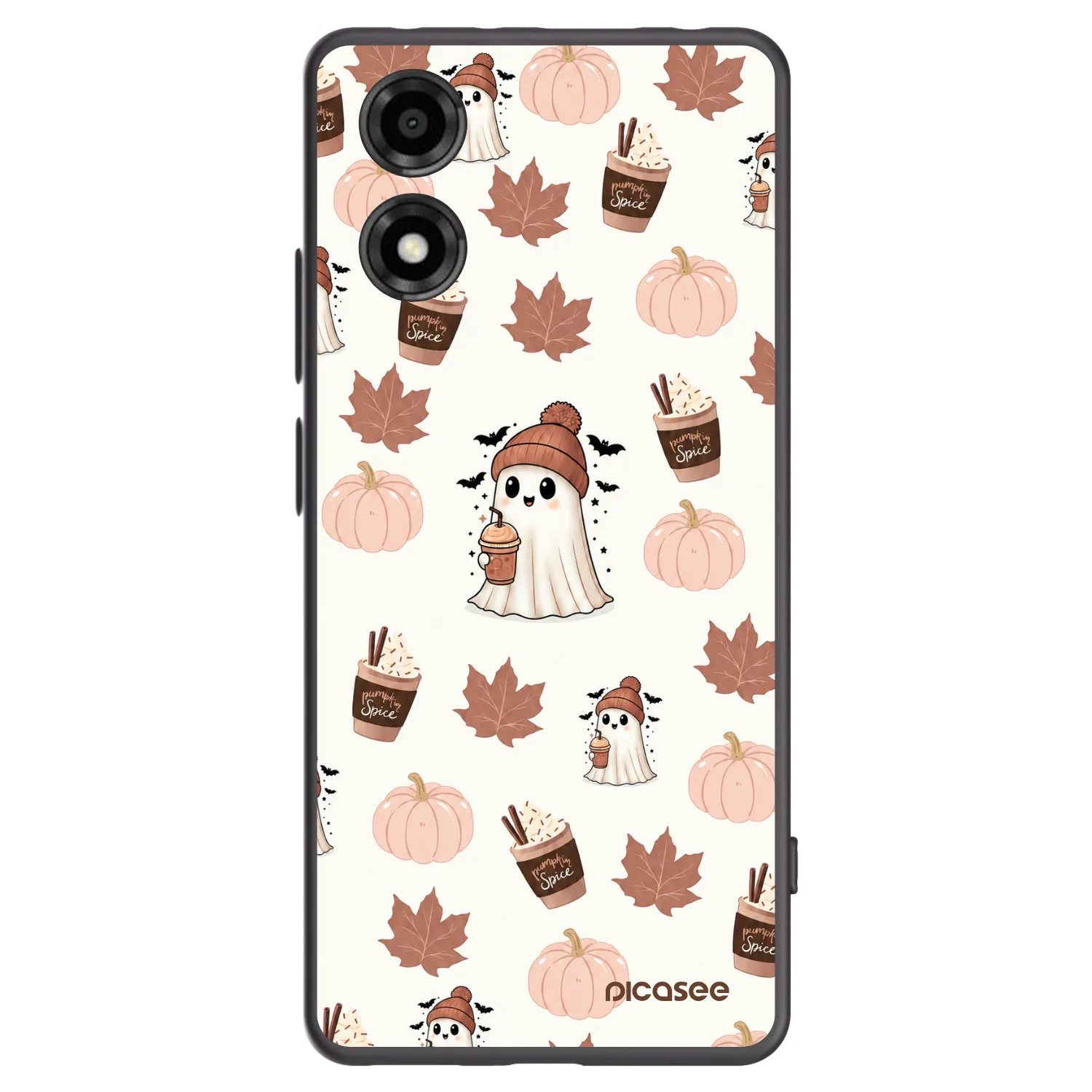 Picasee silikonový černý obal pro Motorola Moto E14 - Pumpkin spice
