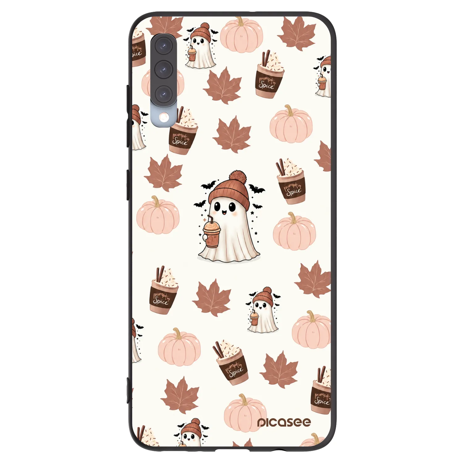 Picasee silikonový černý obal pro Samsung Galaxy A70 A705F - Pumpkin spice
