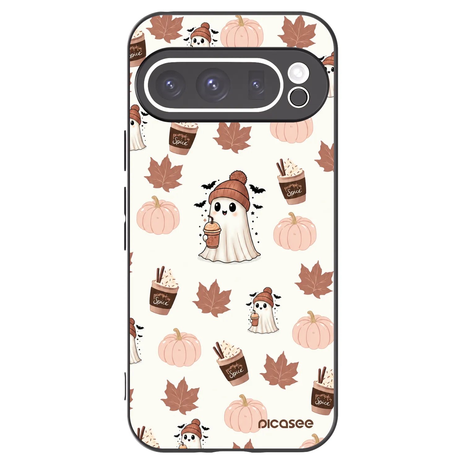 Picasee silikonový černý obal pro Google Pixel 9 Pro XL - Pumpkin spice