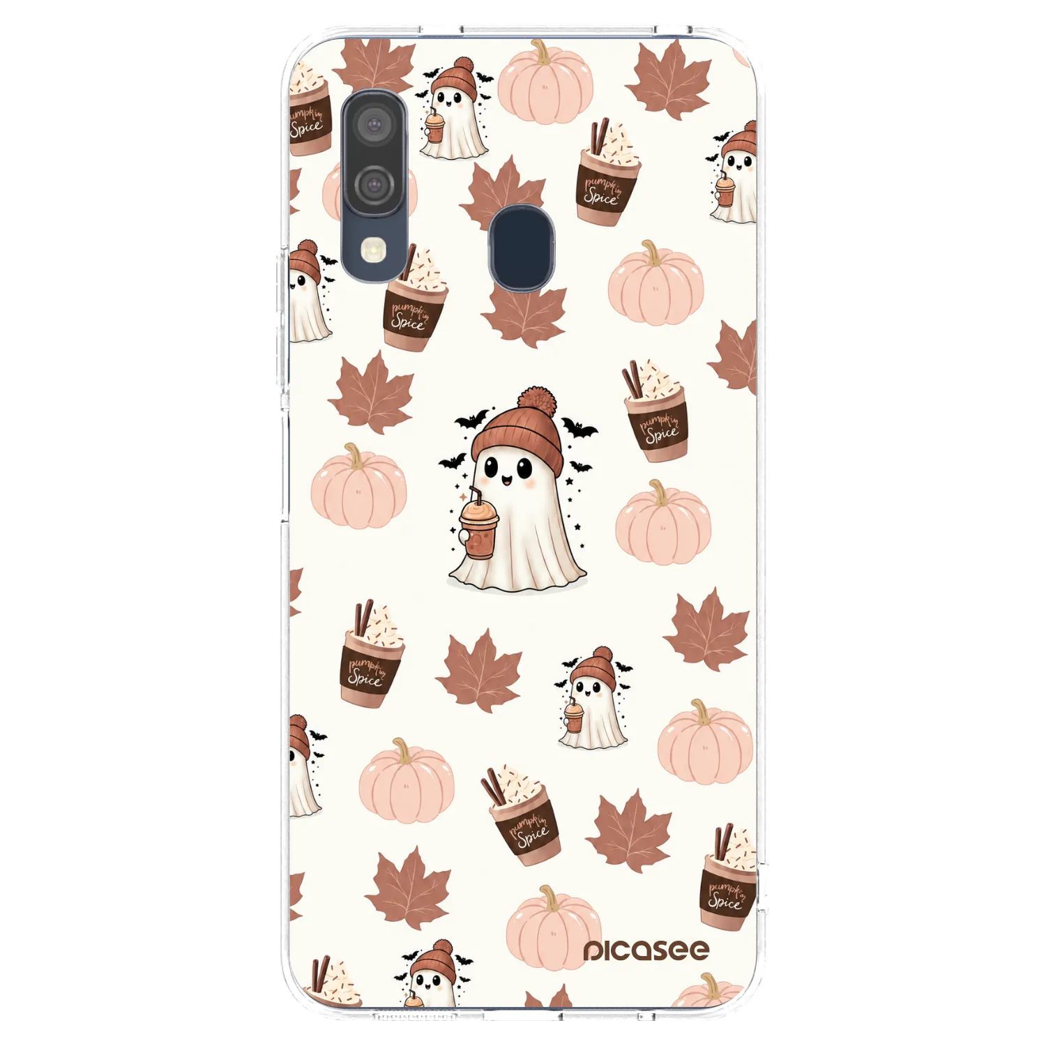 Picasee silikonový průhledný obal pro Samsung Galaxy A40 A405F - Pumpkin spice
