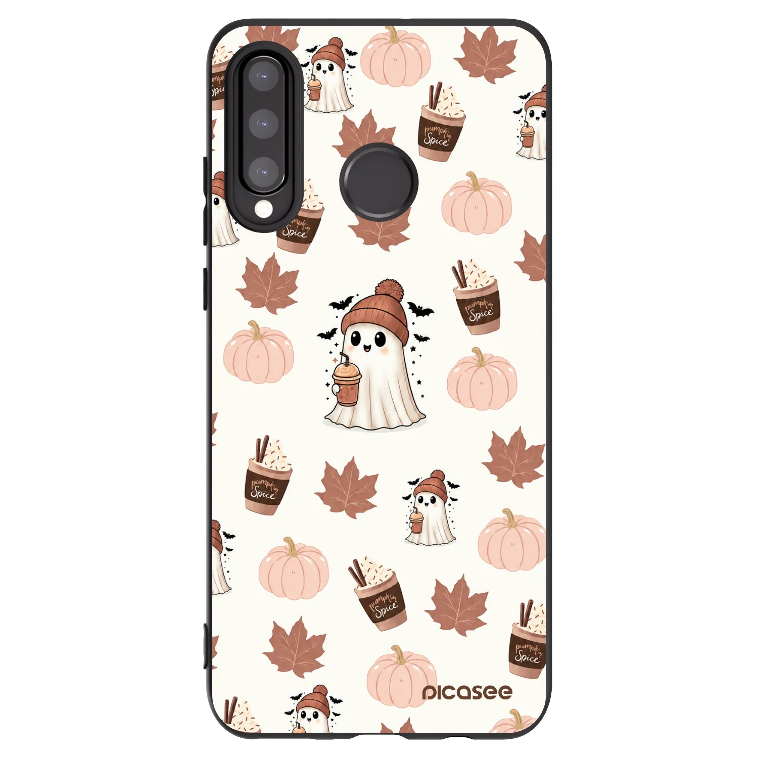 Picasee silikonový černý obal pro Huawei P30 Lite - Pumpkin spice