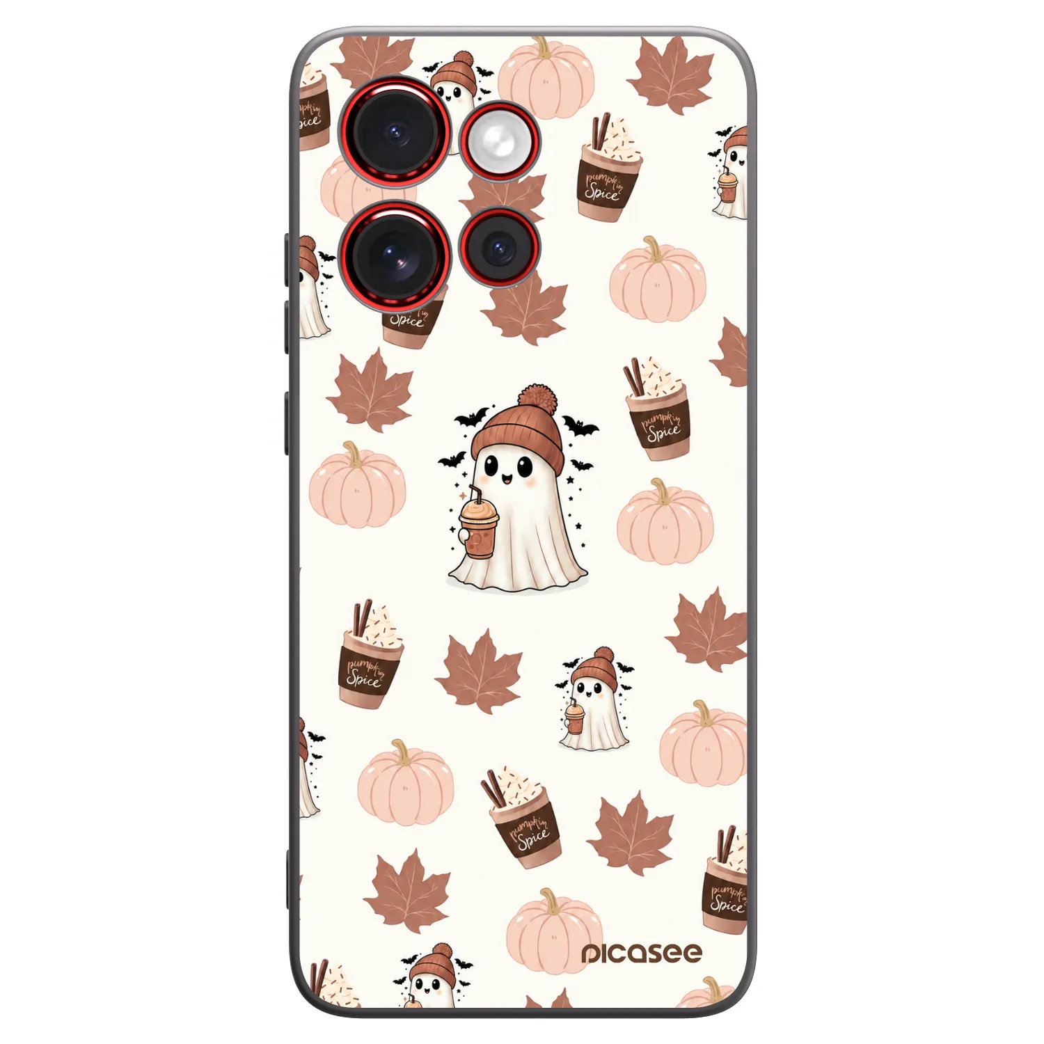 Picasee silikonový černý obal pro Motorola Edge 60 Neo 5G - Pumpkin spice