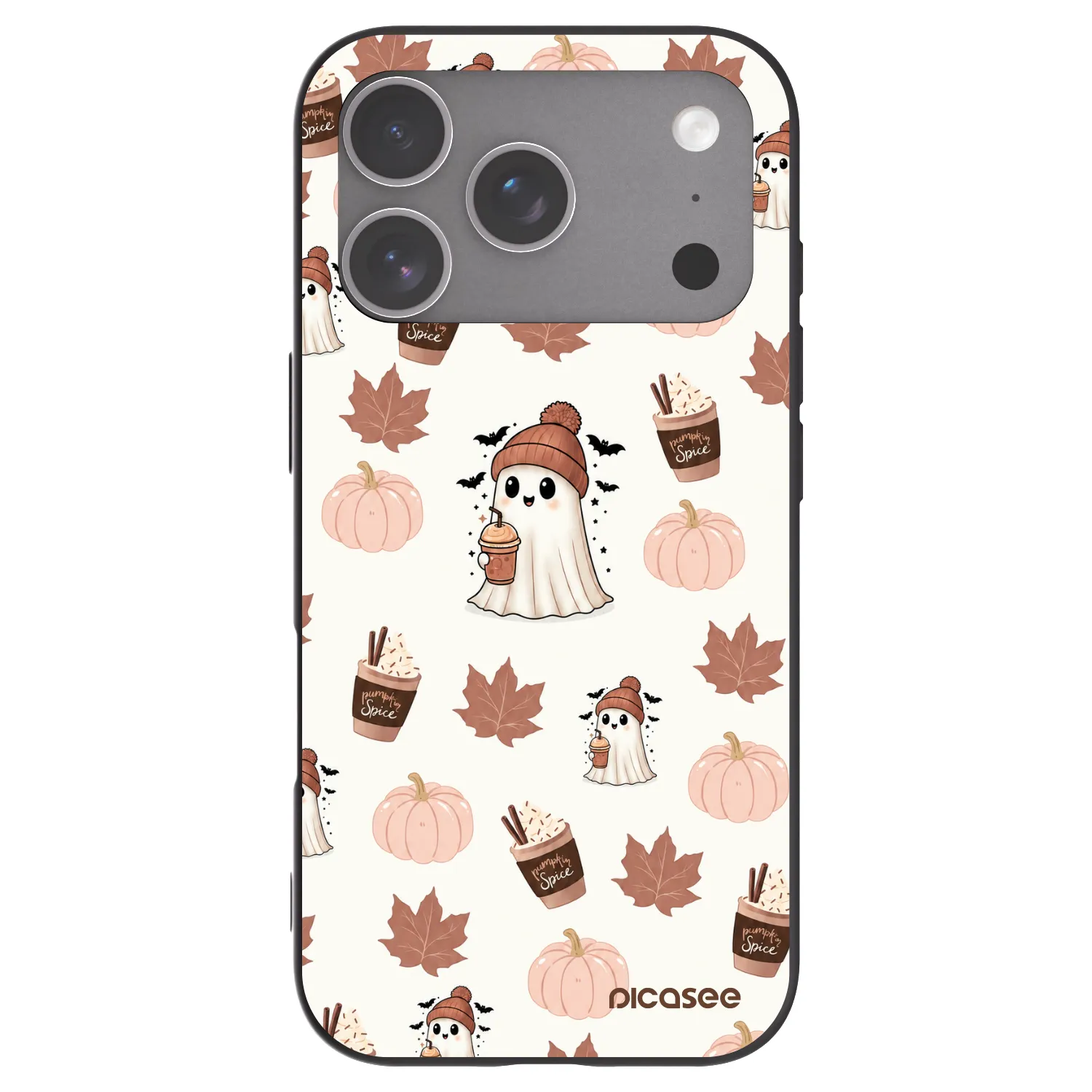 Picasee silikonový černý obal pro Apple iPhone 18 Pro - Pumpkin spice