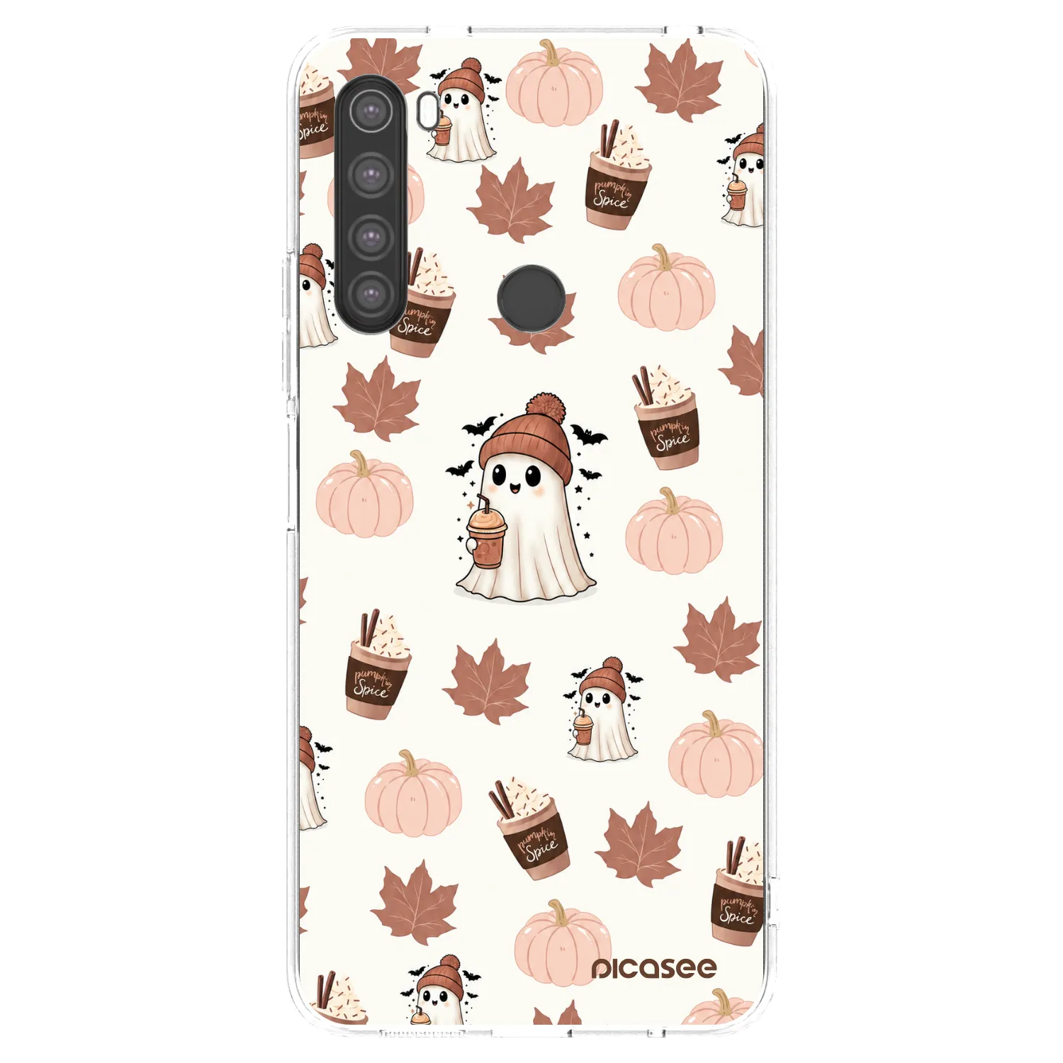 Picasee silikonový průhledný obal pro Xiaomi Redmi Note 8 - Pumpkin spice